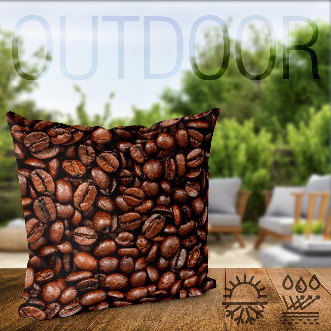 Stück), Kaffeemaschine Kissenbezug Kaffee Kissenbezug, (1 Kaffee Maschine Sofa-Kissen Kaffeebohnen Cafe Bohnen VOID