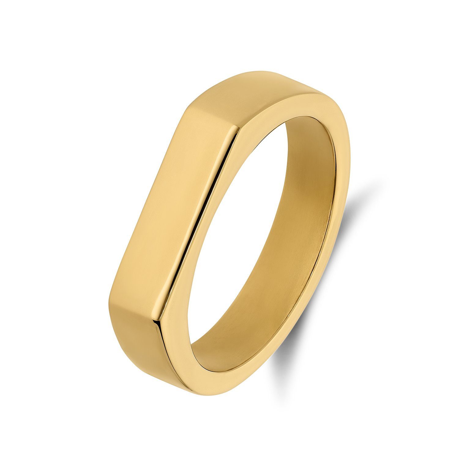 LUCARDI Siegelring Ring - Stahl - Gold - Kinder