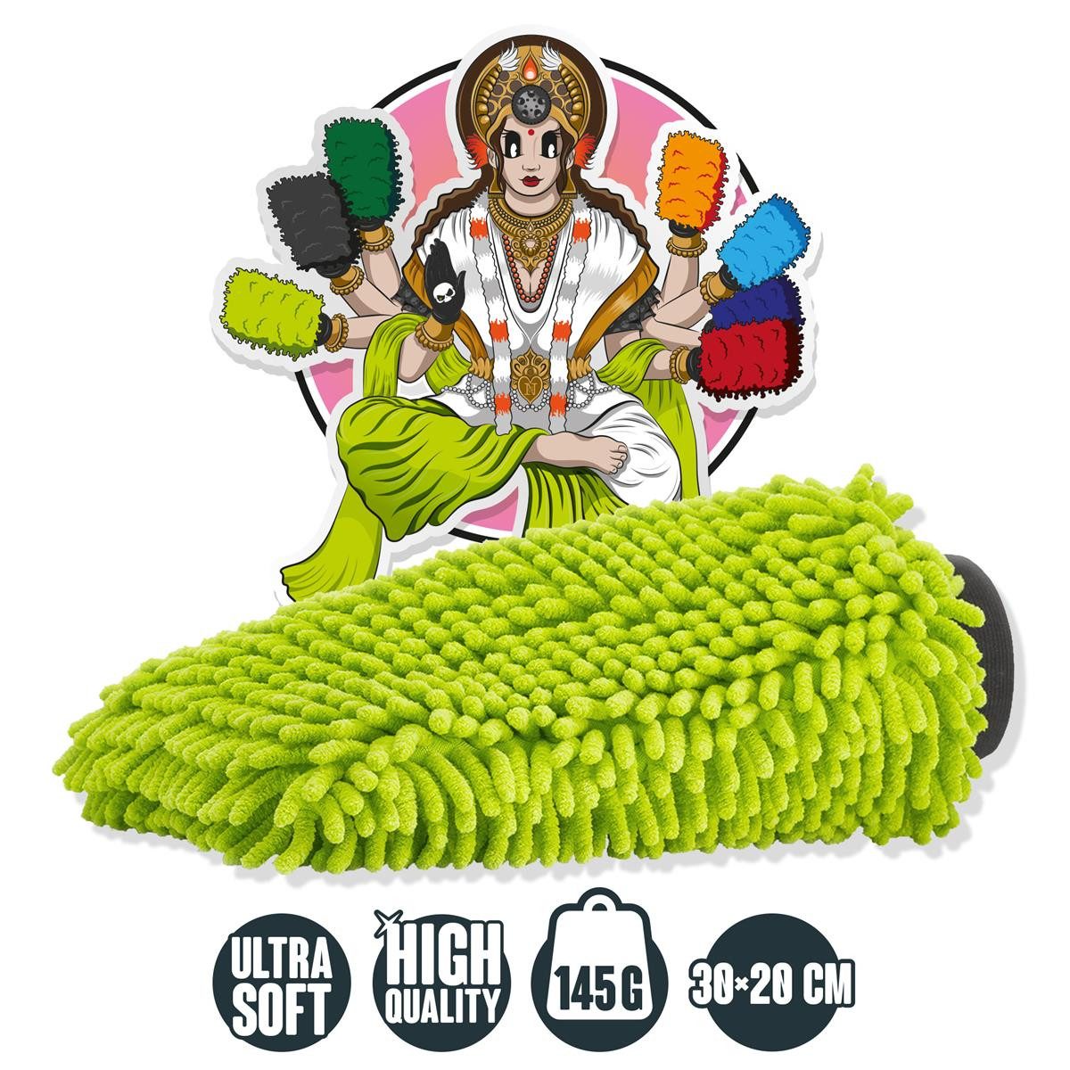 Nuke Guys Waschhandschuh Nuke Guys - Chenille Waschhandschuh, Fahrzeugwäsche - Waschschwamm - Zottel - Autopflege - Motorradpflege