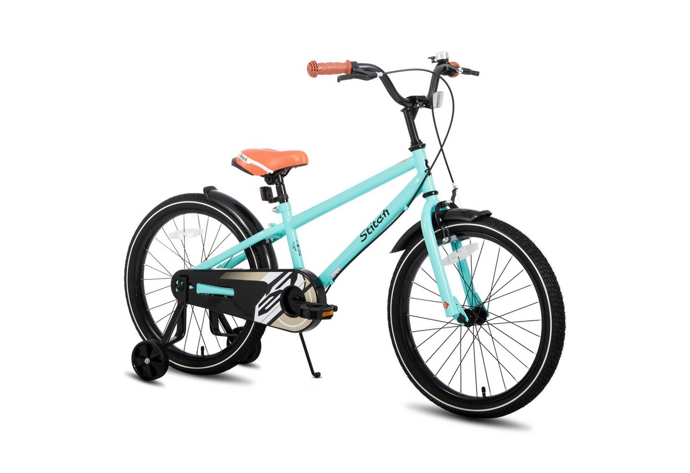 JOYSTAR Kinderfahrrad Totem 12/14/16/18/20 Zoll Kinderfahrrad für 3-13 jährige Jungen, mit Stützräder, Kotflügel, Front and rear dual brakes, Reflektorplatte