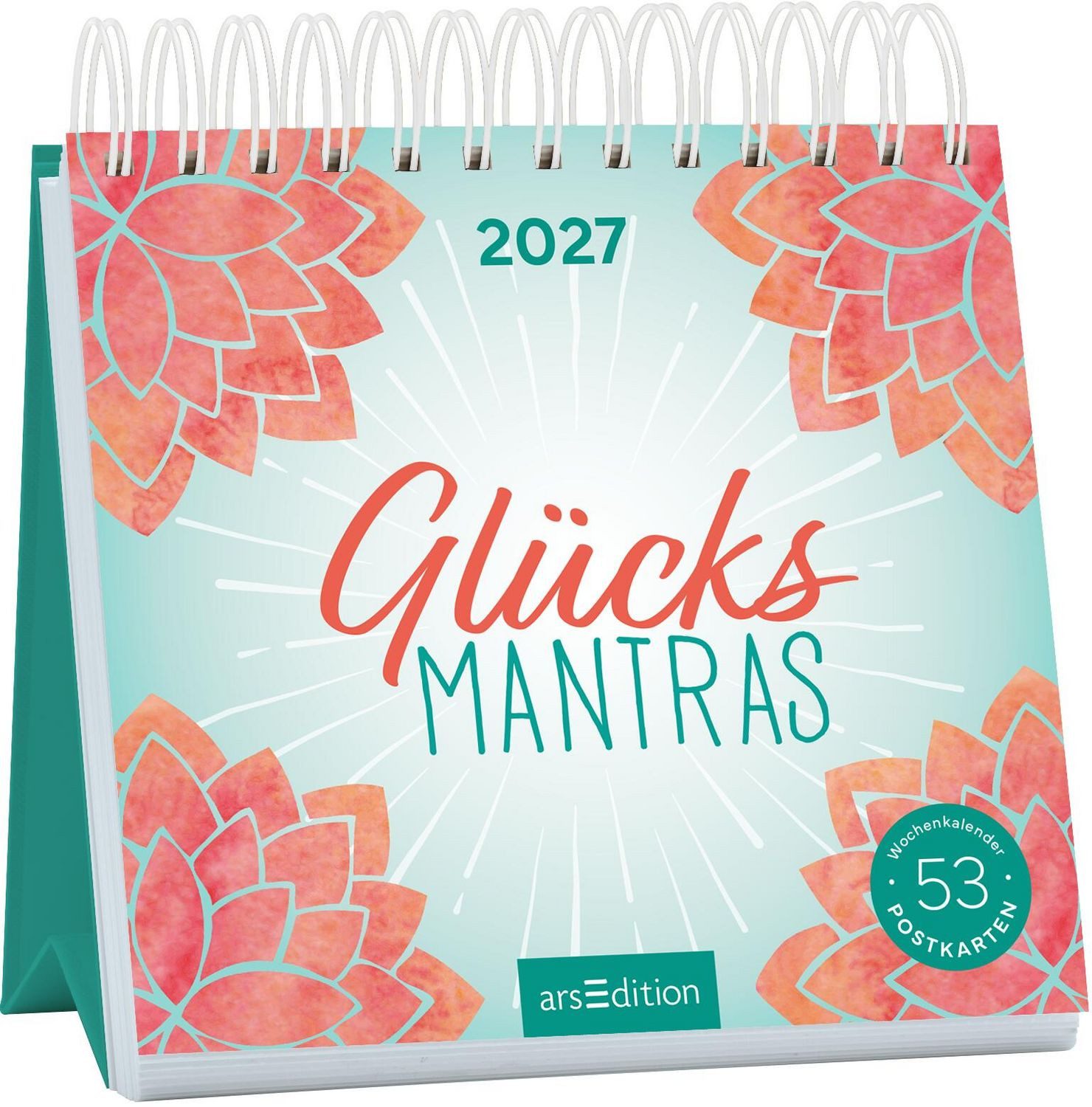 Tischkalender Postkartenkalender Glücksmantras 2027