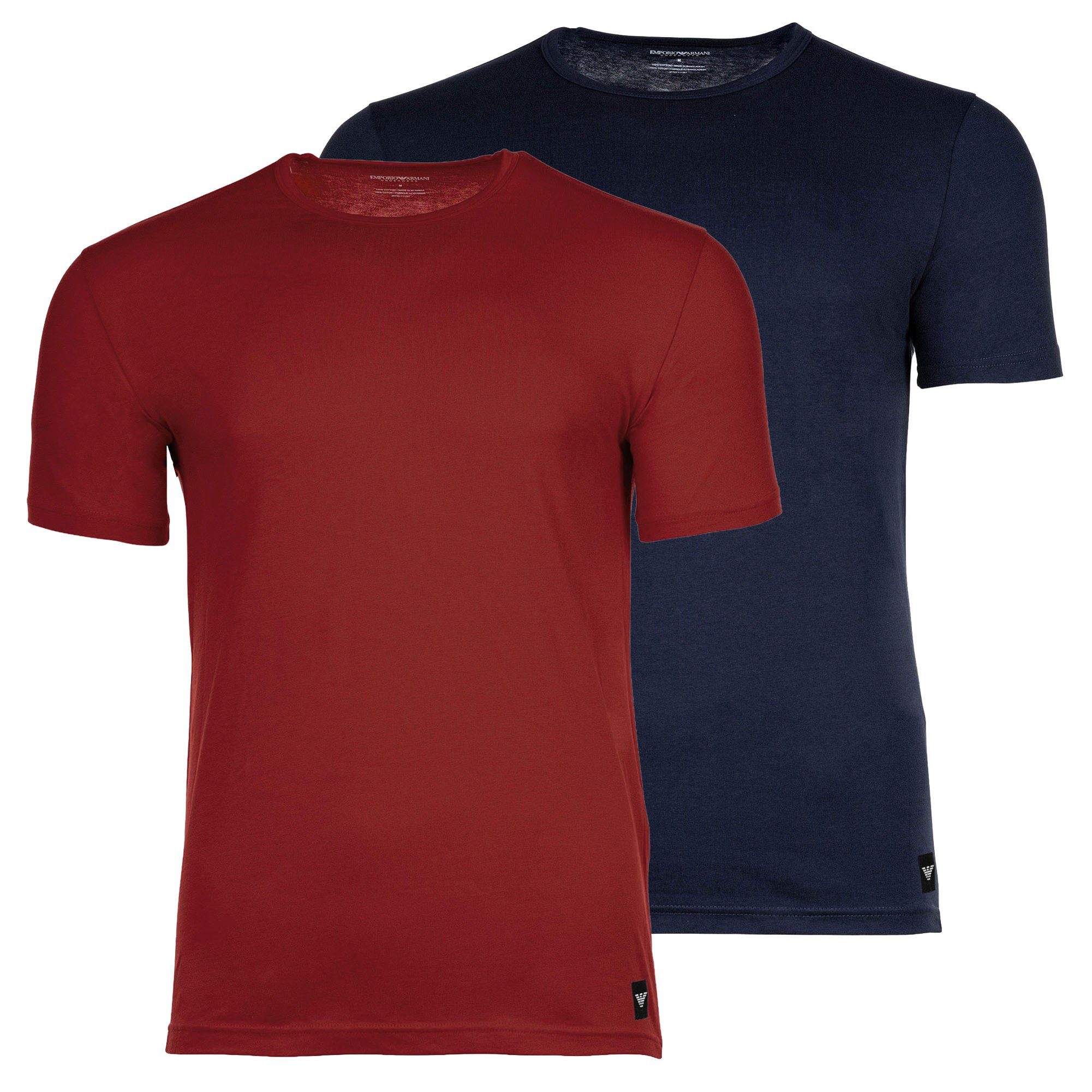 Emporio Armani T-Shirt Herren T-Shirt 2er Pack Baumwolle (Packung, 2er Pack)