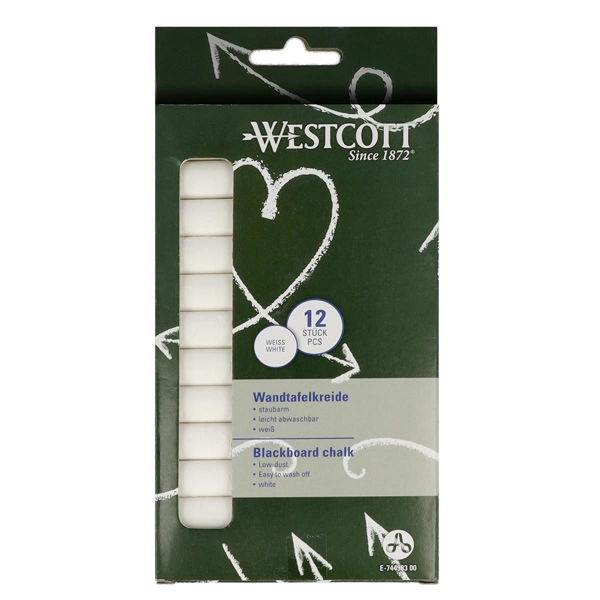 WESTCOTT Malkreide Westcott Tafelkreide E-744982 00 ws 12St.