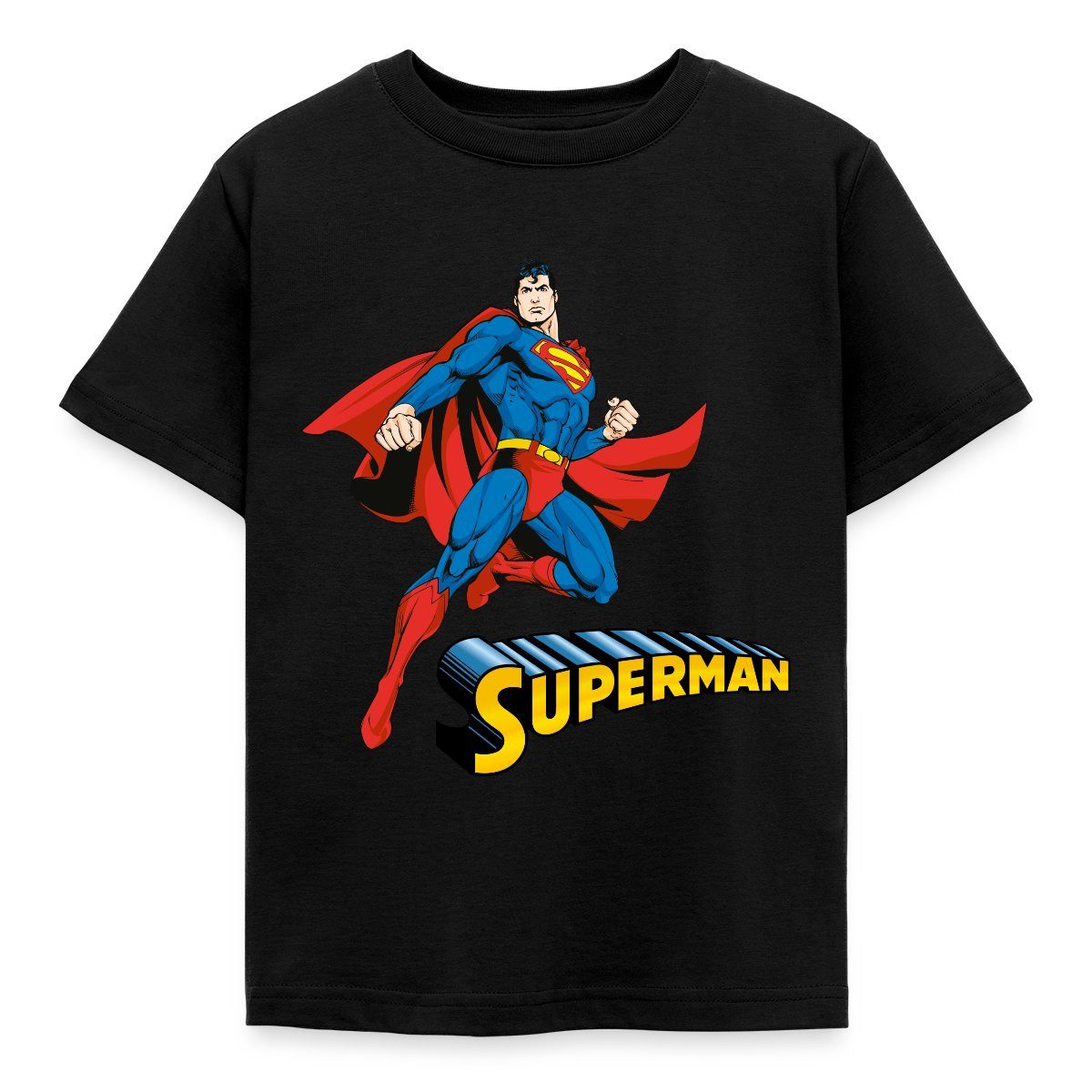 T-Shirt DC Comics Superman Pose + Schriftzug Kinder T-Shirt