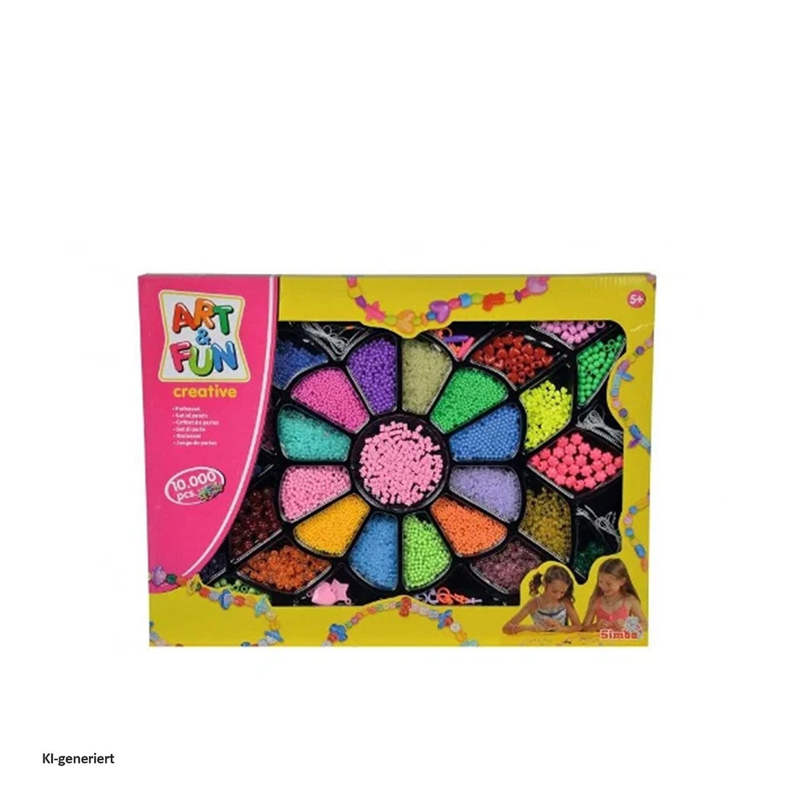 SIMBA Spielcenter Perlen - Geschenkset Art Fun Creative, (Set), Bügelperlen Schmucksets