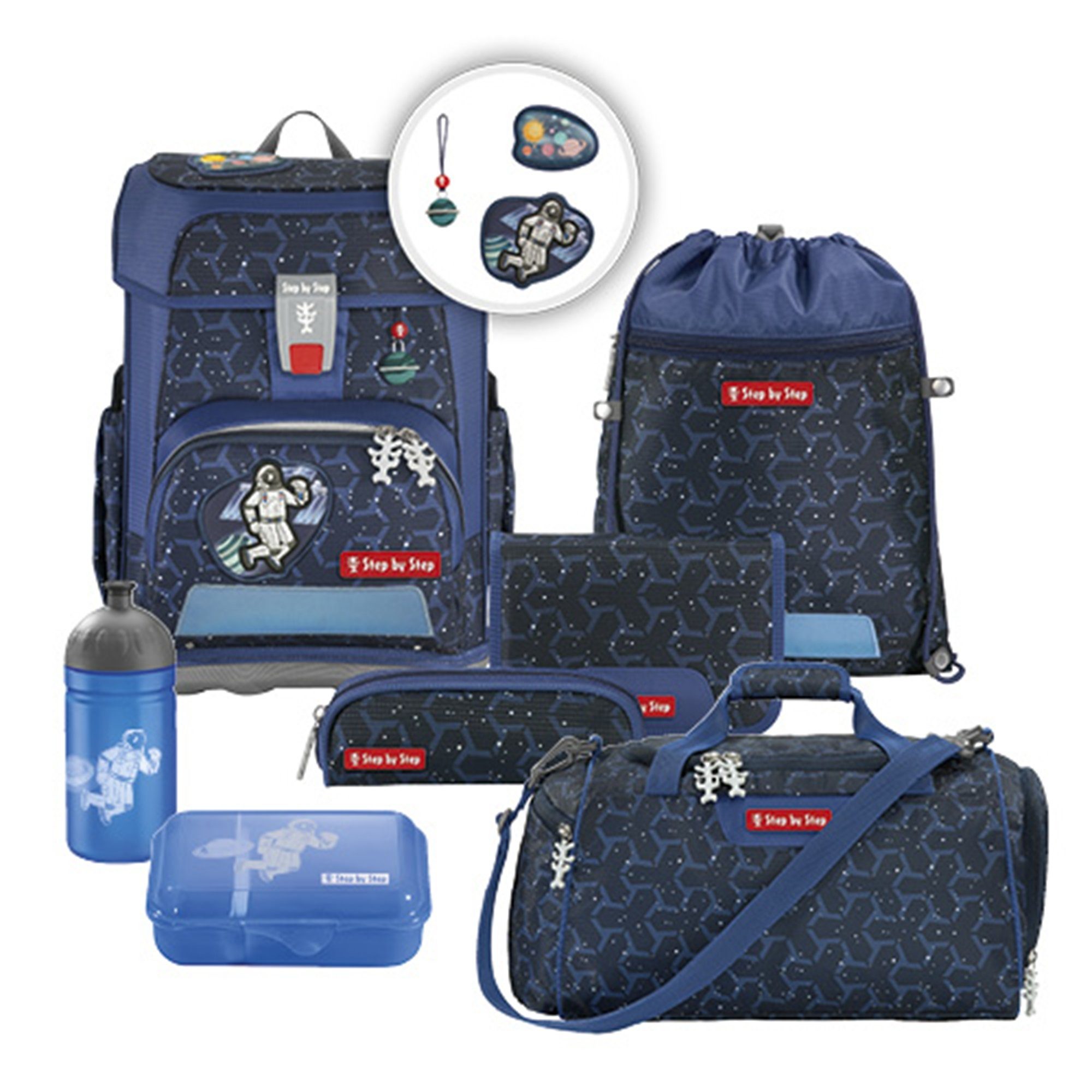 Step by Step Schulranzen CLOUD „Astronaut Cosmo“ 8-teilig (8-teilig, 8-tlg)