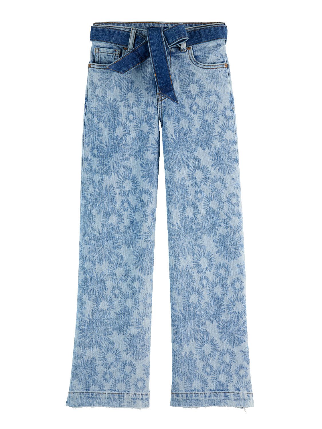 Scotch & Soda Schlagjeans SCOTCH & SODA Kinder Wave Jeans mit Blumenmuster