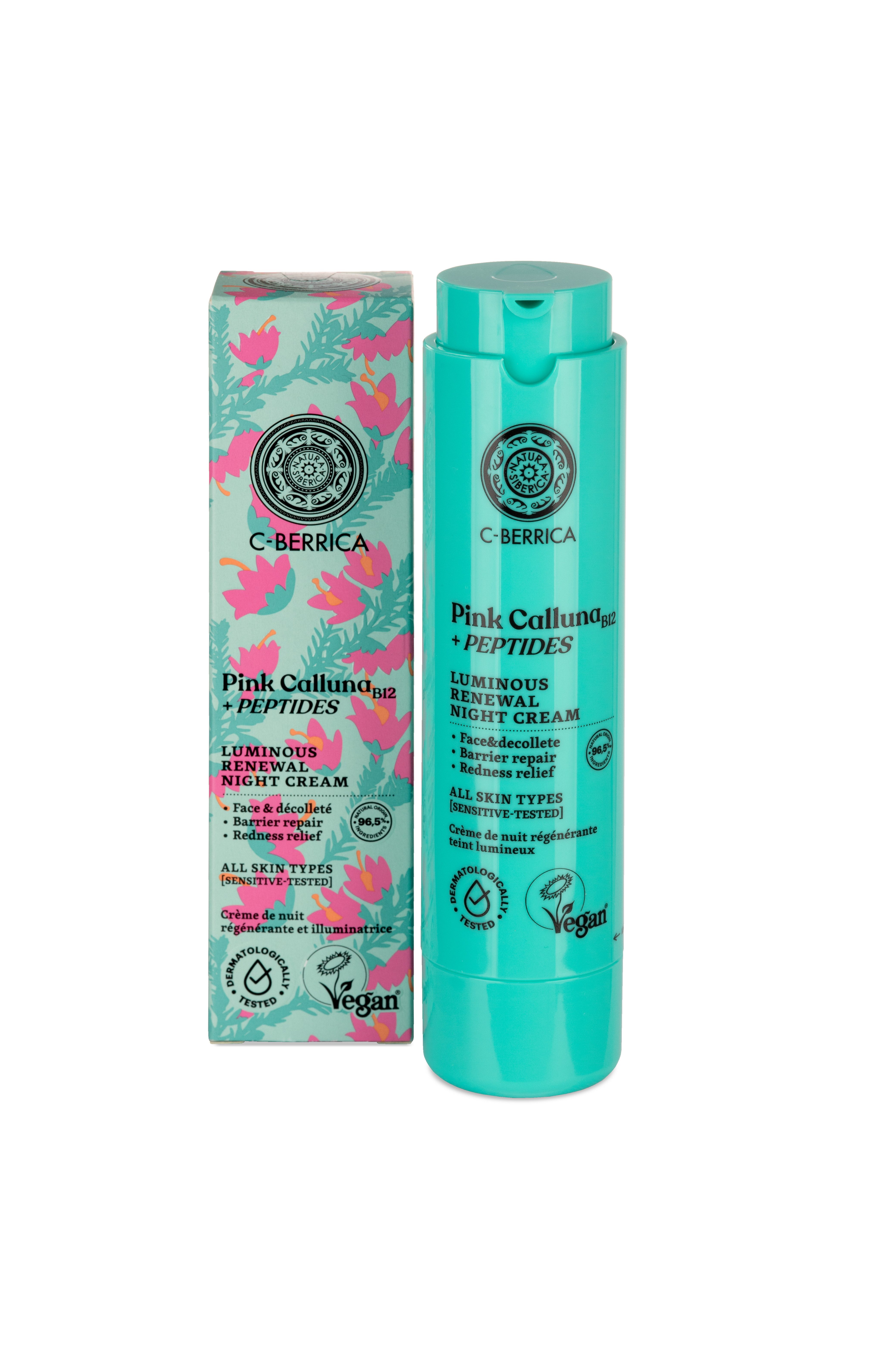 Natura Siberica Nachtcreme C-Berrica Pink Calluna Luminous Renewal Night Cream, 50 ml