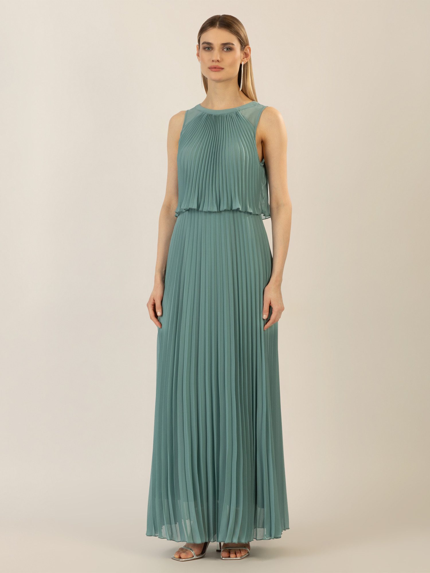 Apart Abendkleid mit lose fallendem Sonnenplissee Part bis zur Taille günstig online kaufen