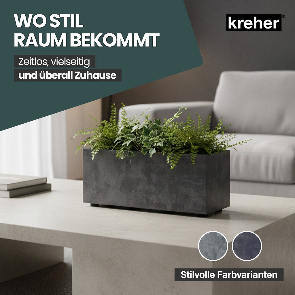 Kreher Blumenkasten Millennium in Naturstein Optik verschiedenen Ausführungen