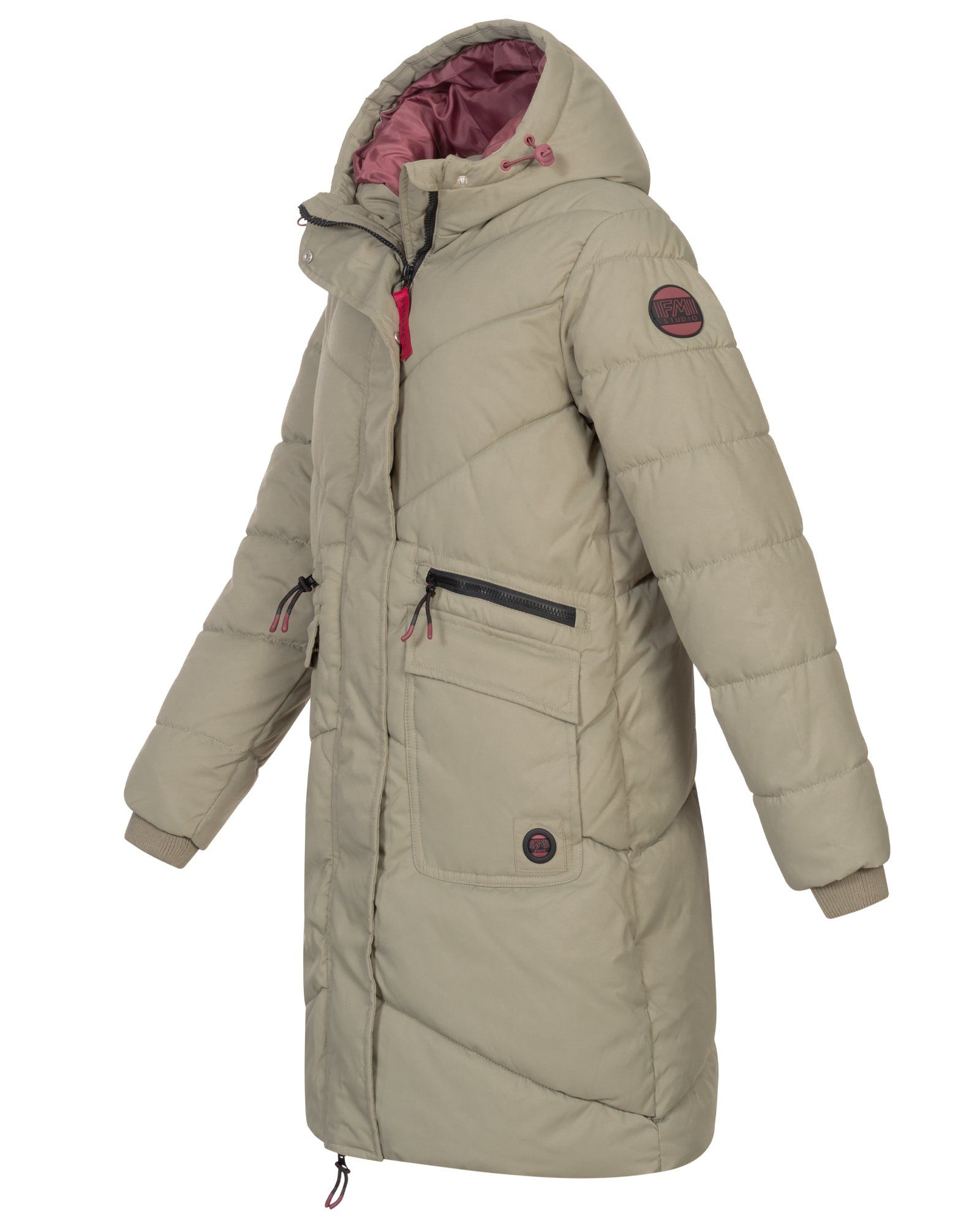 SUBLEVEL Steppjacke Winter Jacke Mantel Parka Steppjacke Lange Winter Mantel Warm gesteppt