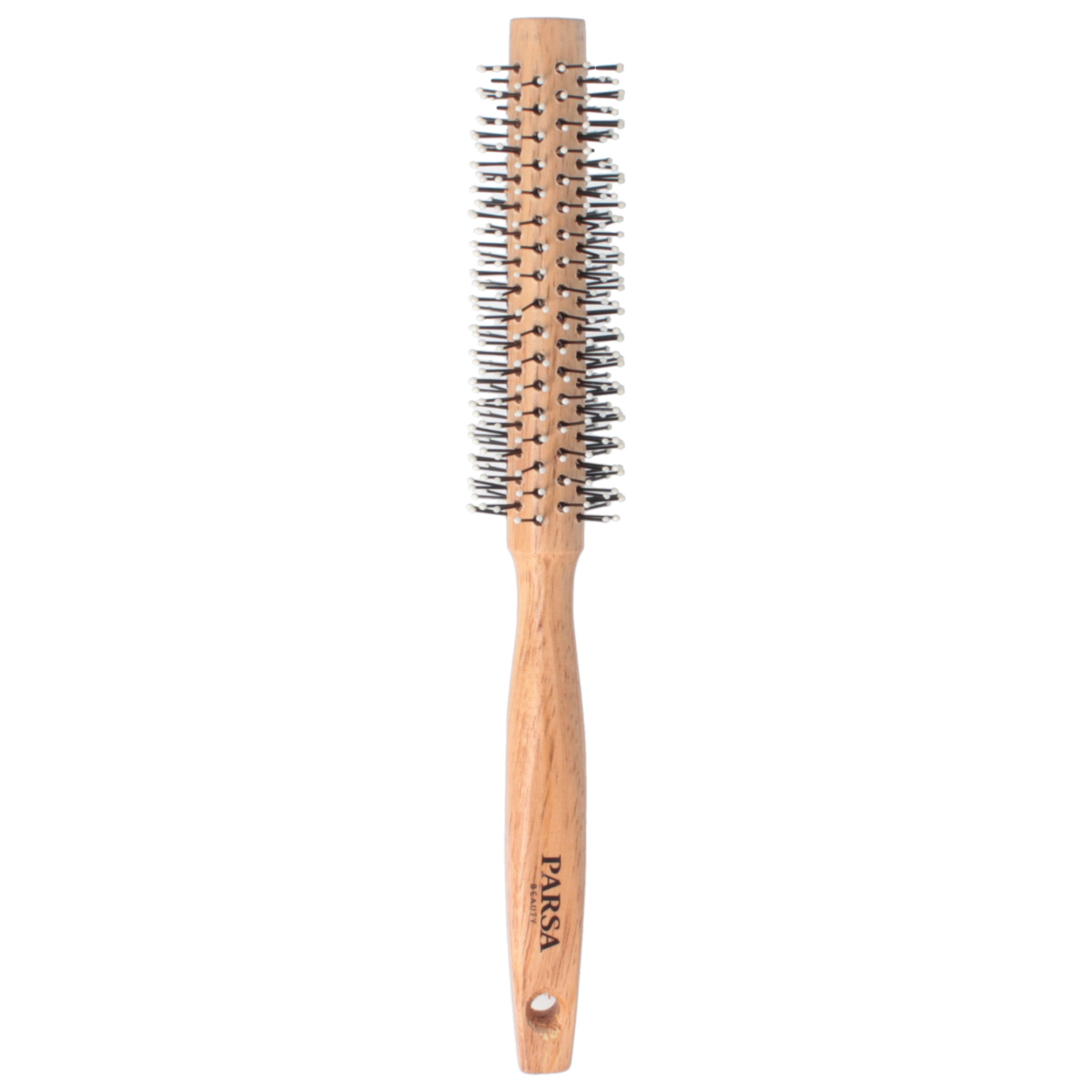 PARSA Beauty Haarbürste Essential Bartbürste Rund, Naturborsten für das perfekte Bart-Finish