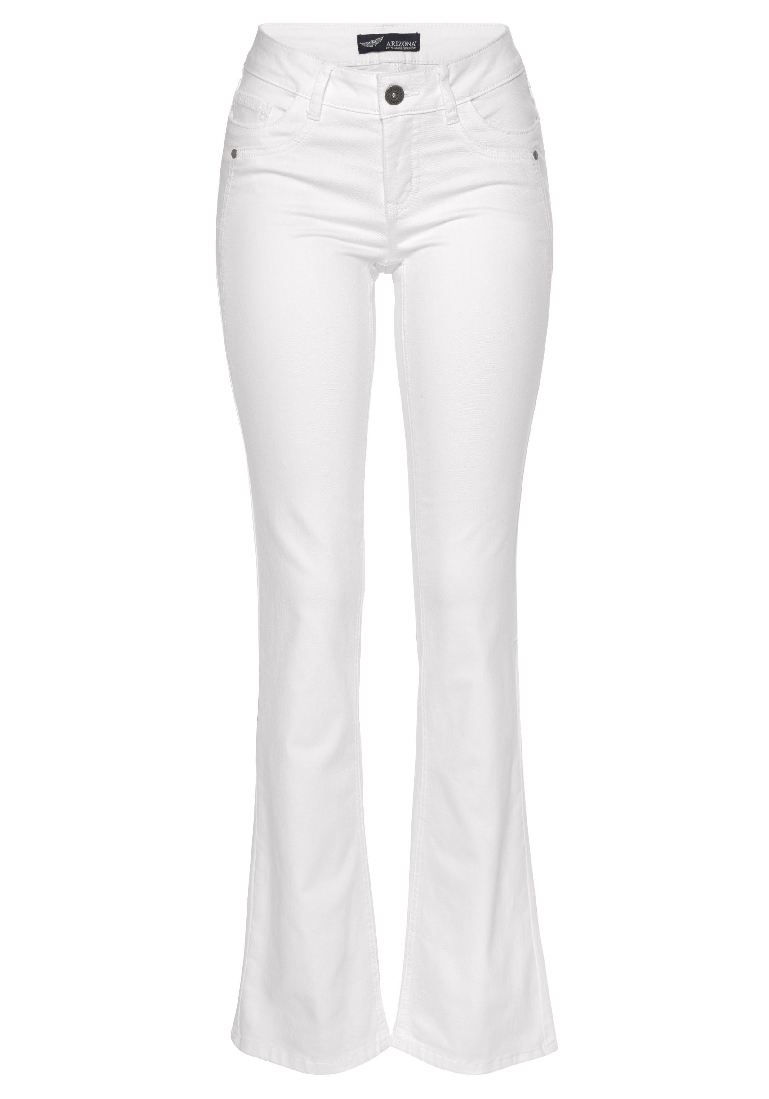 Arizona Bootcut-Jeans mit Keileinsätzen ausgestellte Beinform, niedrige Leibhöhe, elastisches Material – Bild 4 von 5