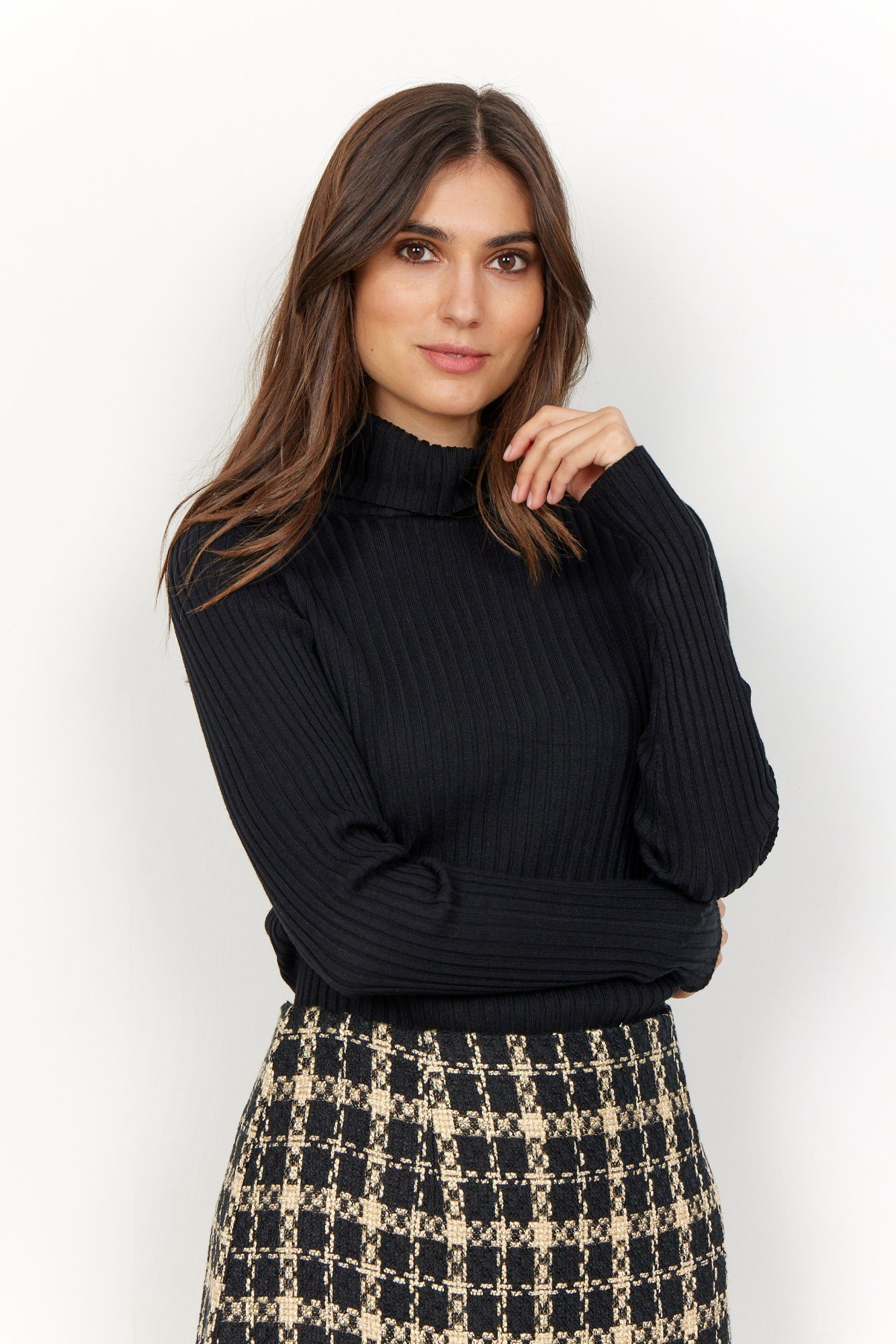 soyaconcept Rollkragenpullover SC-DOLLIE 483 Viskosemischung, Rippstrick, Rollkragen – Bild 4 von 5