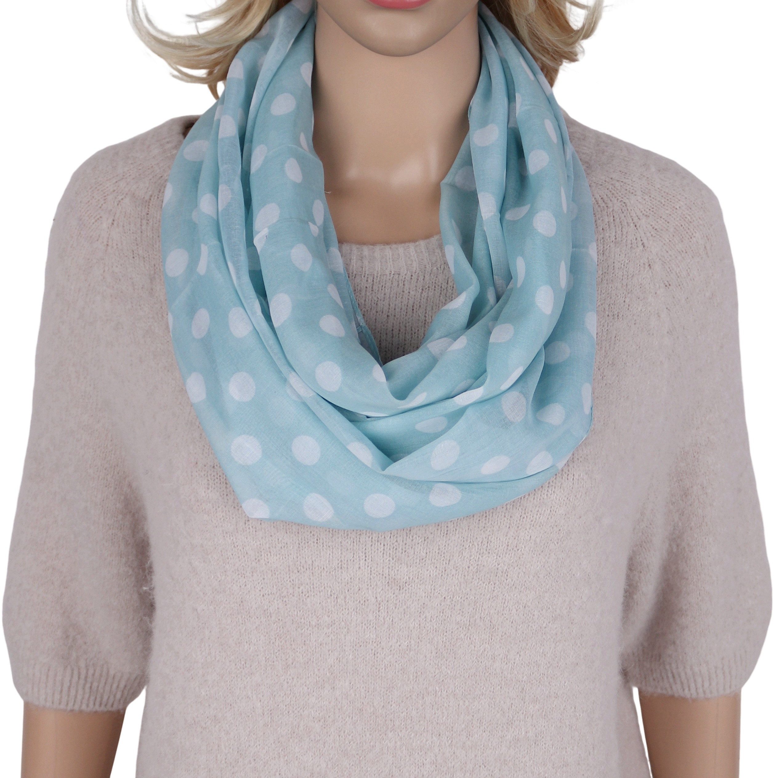 Loop Damen Schal mit Tollem Muster Weich aus 100% Viskose, Schlauchschal