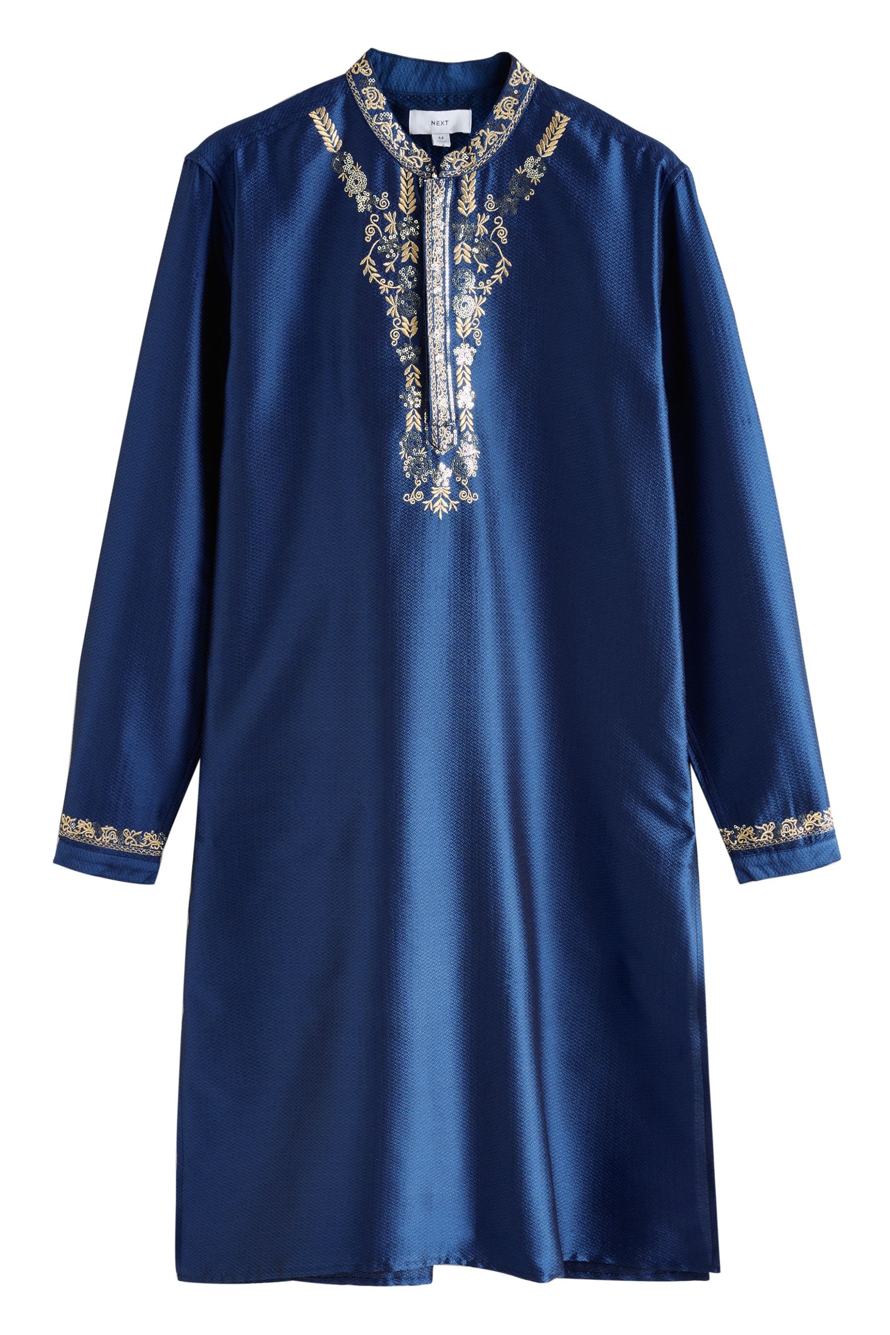 Next Langarmhemd Langes Kurta-Hemd (1-tlg)