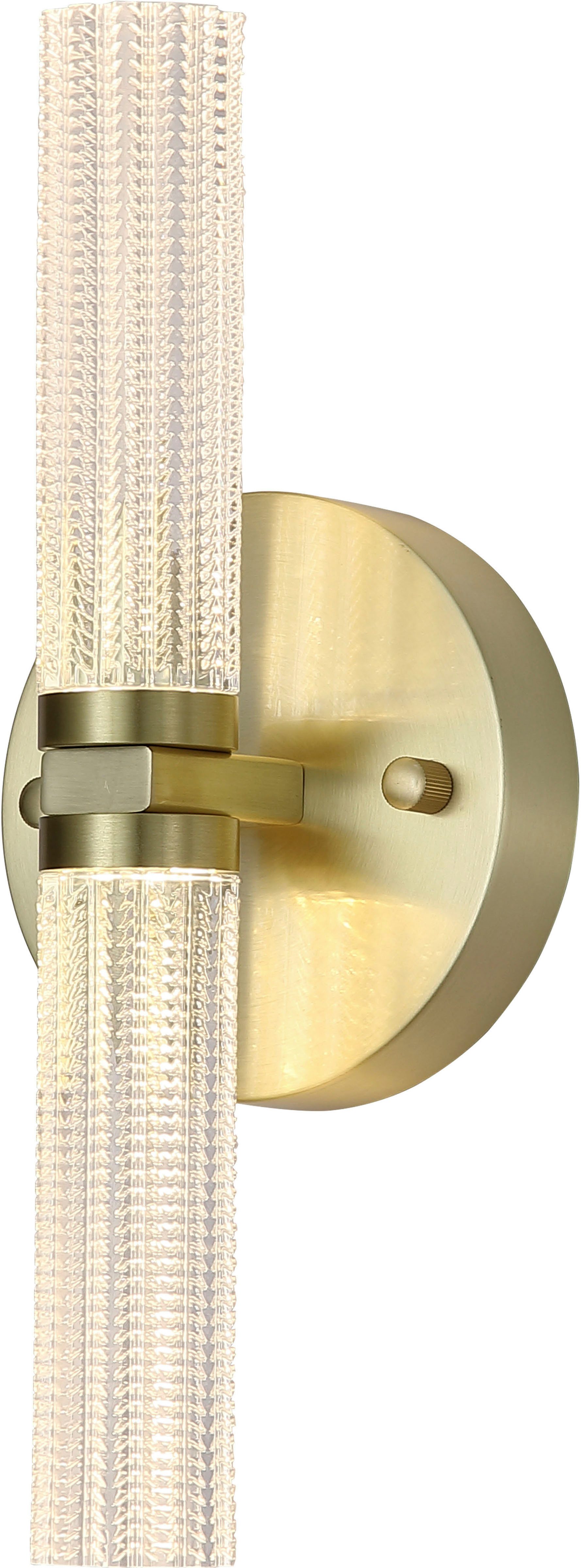 Searchlight LED Wandleuchte Aberdeen-LED-Wandleuchte, Satiniertes Messing, LED fest integriert