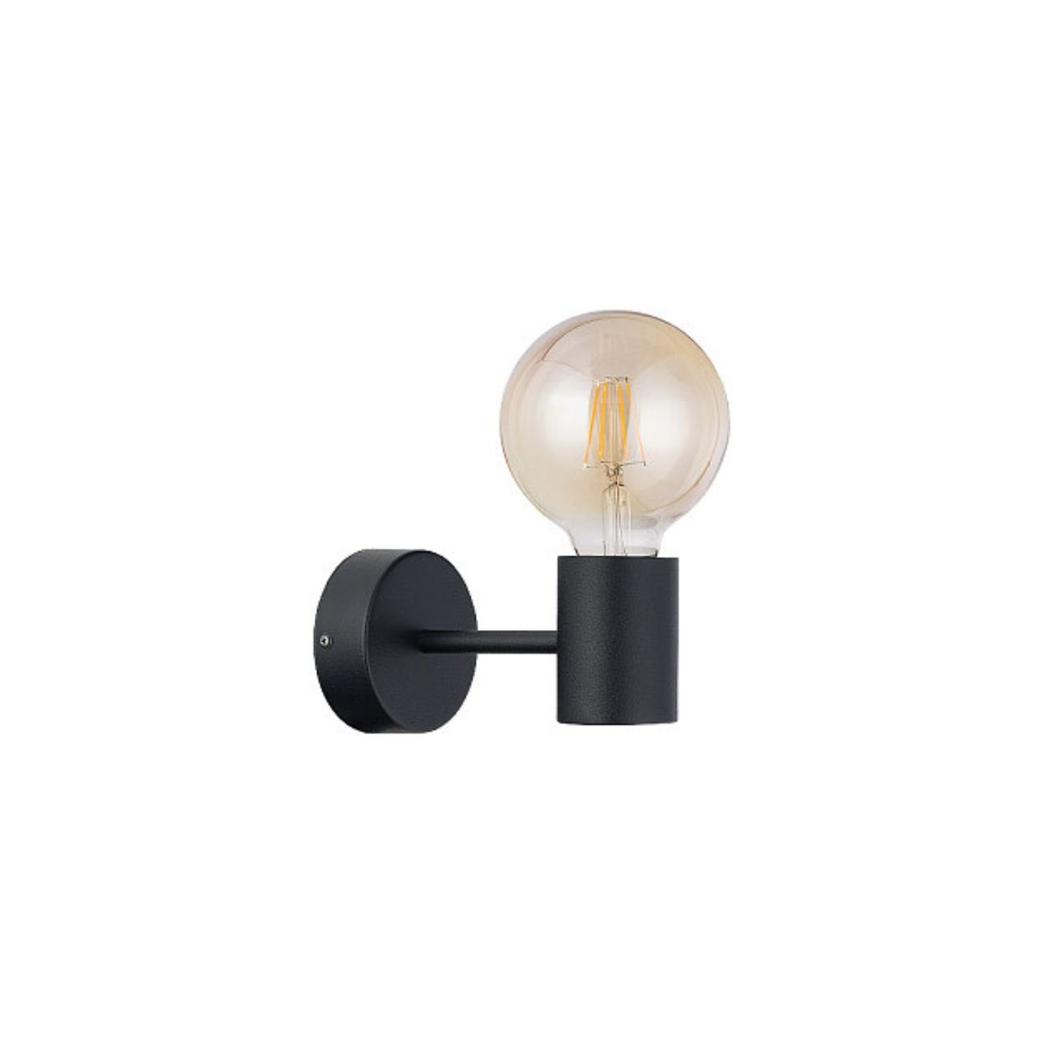 Licht-Erlebnisse Wandleuchte HILDE, ohne Leuchtmittel, Wandlampe klein Schwarz für E27 H:9cm Metalllampe Wand Junges Wohnen
