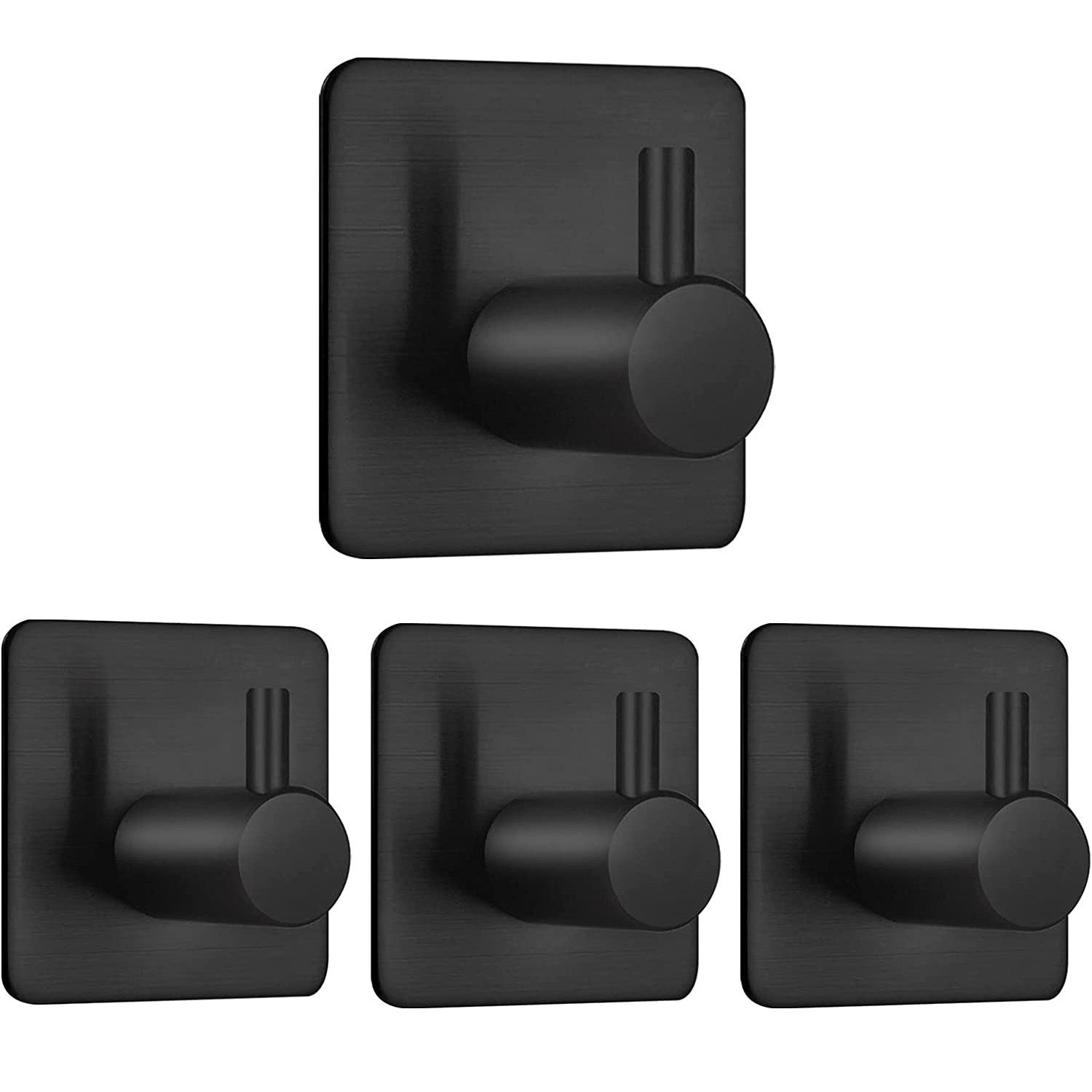 TUWENA Handtuchhaken 4 Stück Klebehaken Handtuchhalter Wandhaken Ohne Bohren aus Edelstahl, (4-St), Ideal für Hotel Küche Büro, als praktische Klebehaken