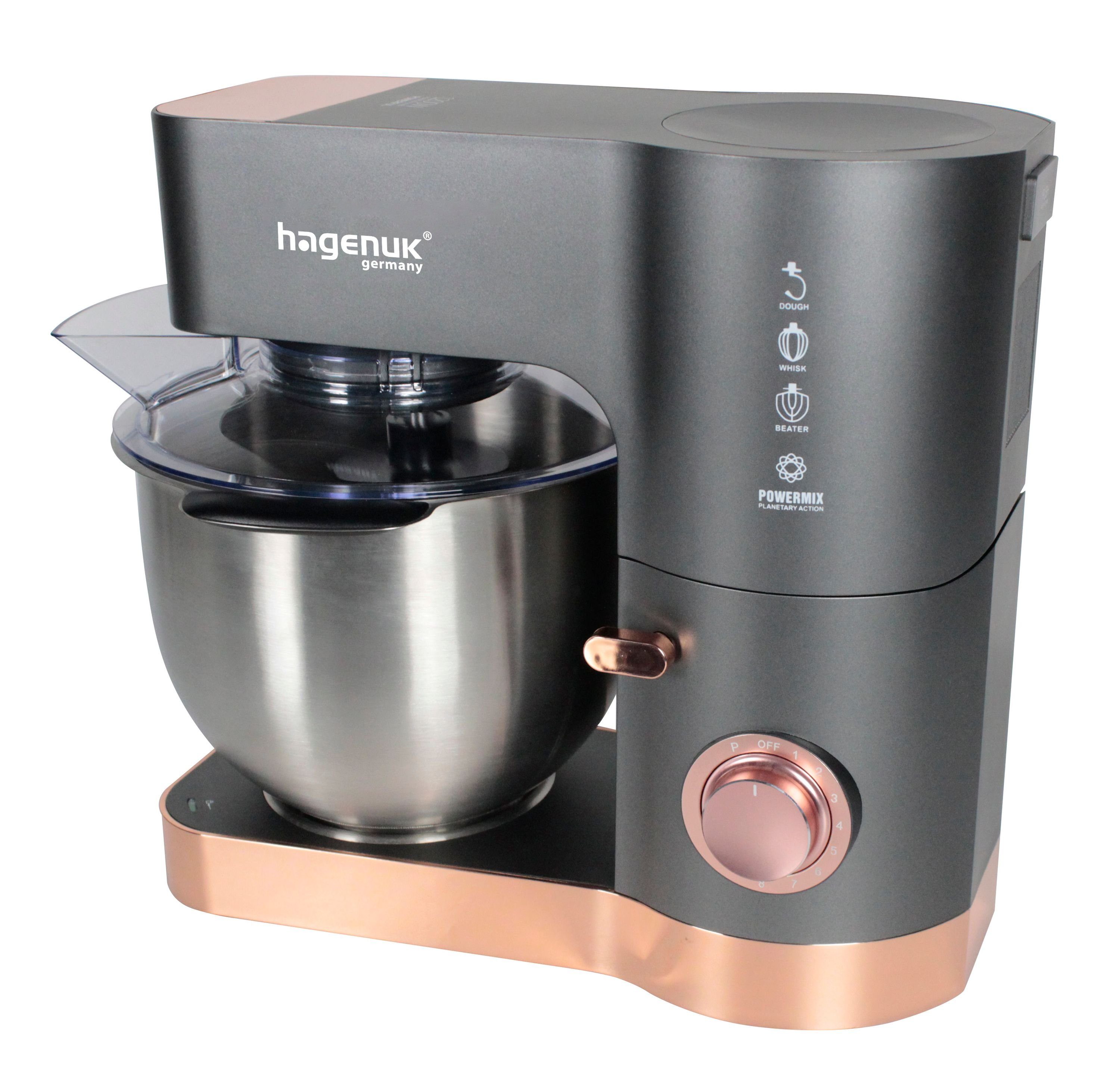 Hagenuk Küchenmaschine HOME, 1200,00 W, 5,50 l Schüssel, Rührmaschine Knetmaschine Rührgerät