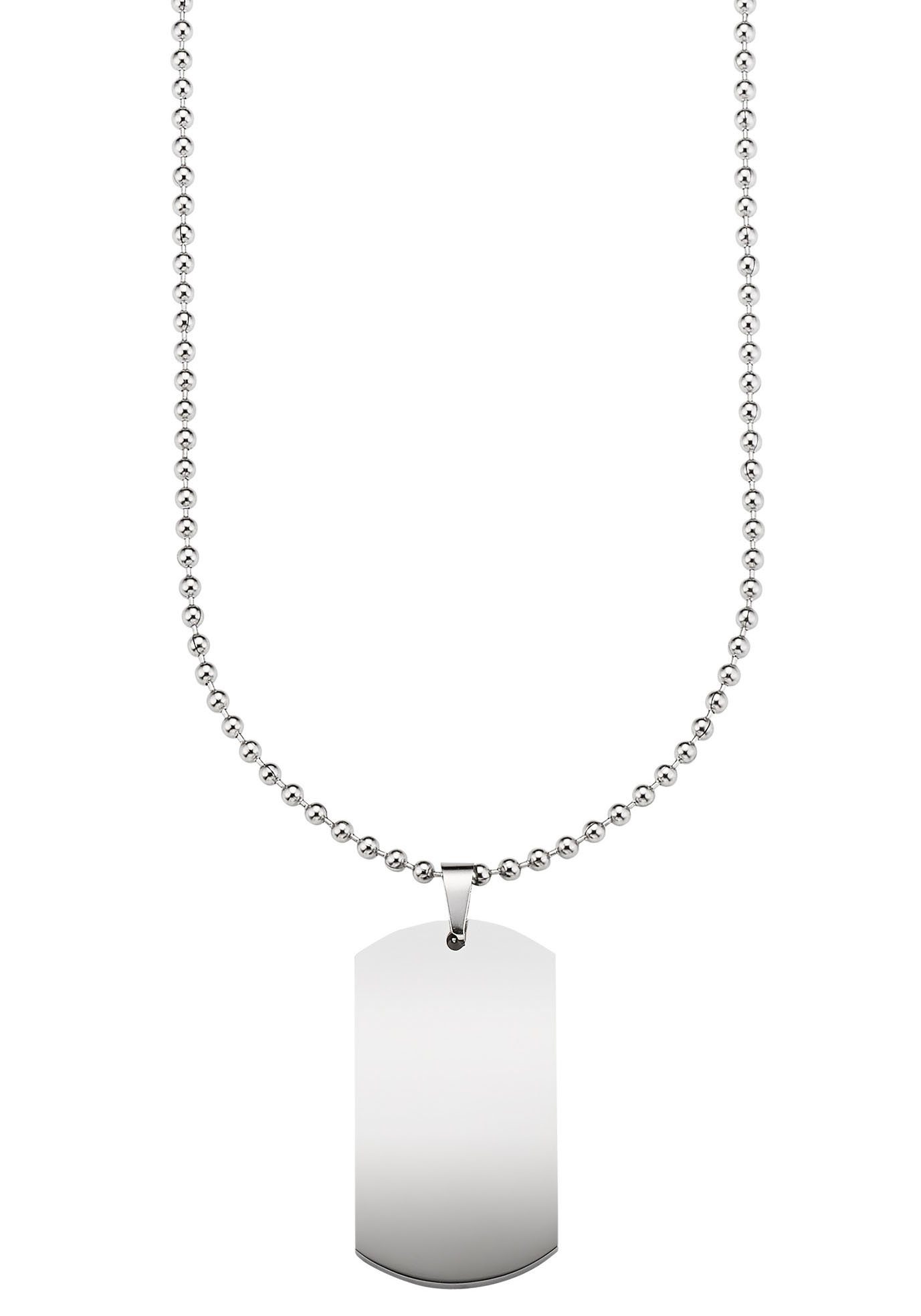 Bruno Banani Edelstahlkette Schmuck Geschenk Halskette Dog Tag, Kugelkette