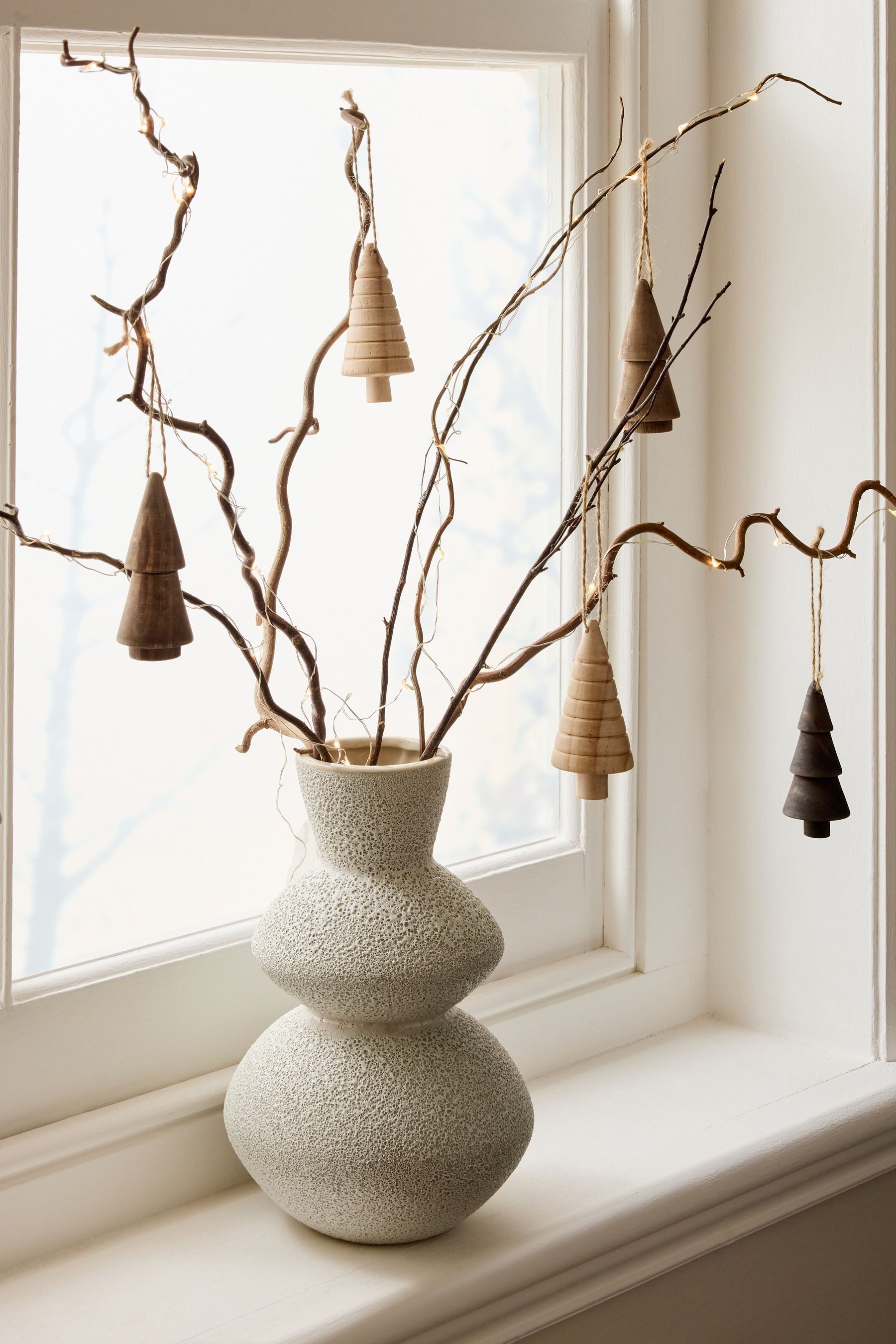 Next Weihnachtsbaumkugel Holz-Christbaumkugeln, 6er-Set