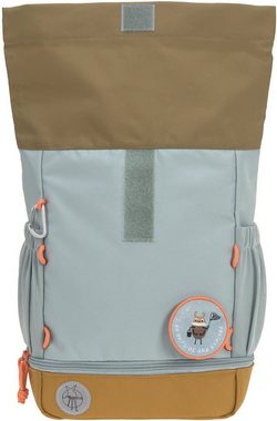 LÄSSIG Kinderrucksack Nature, Mini Rolltop Backpack, Light Blue, aus recycelten PET-Flaschen