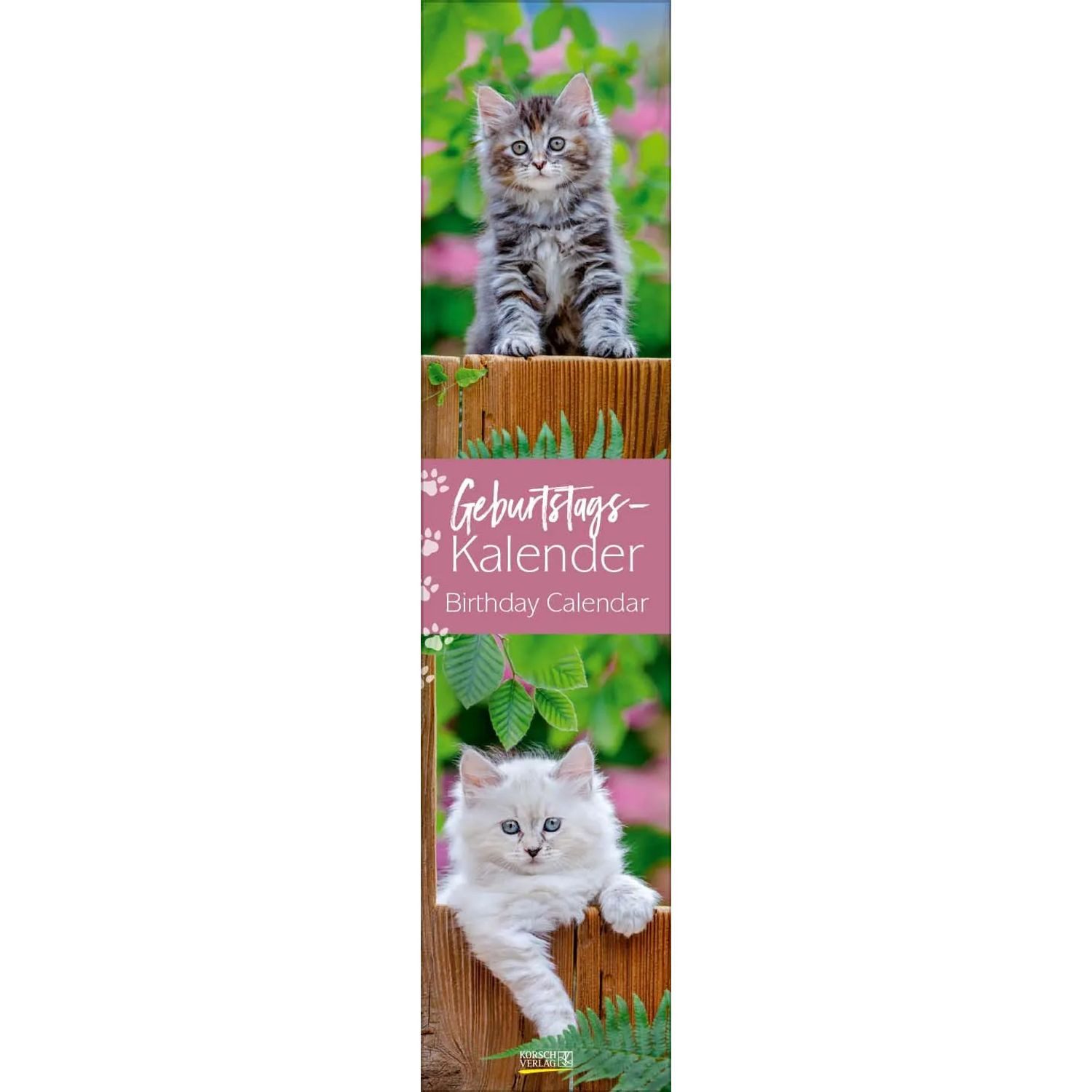 Korsch Verlag Wandkalender Geburtstags-Langplaner Cats