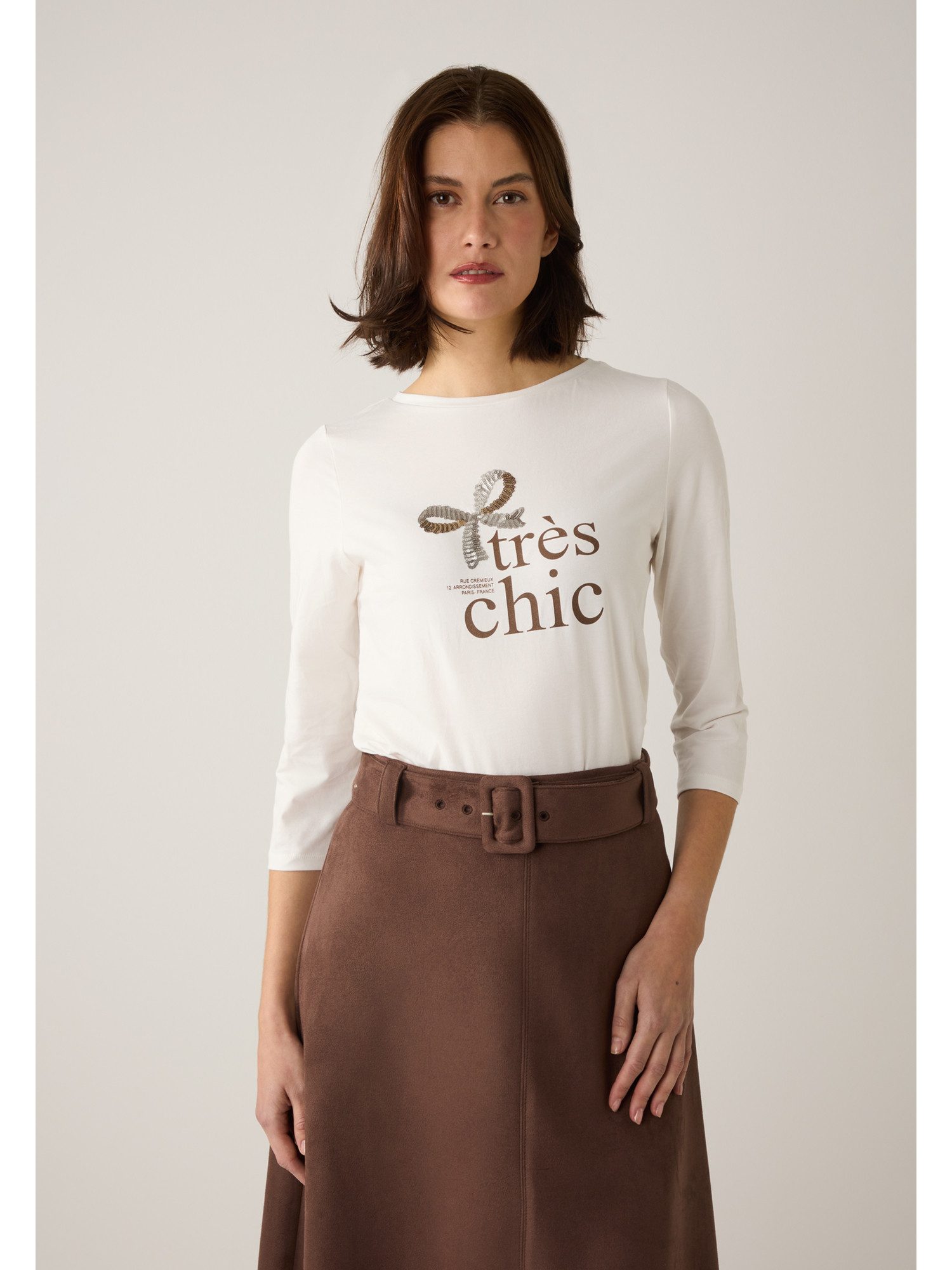 MORE&MORE 3/4-Arm-Shirt softes 3/4 Arm Shirt, bedruckt günstig online kaufen