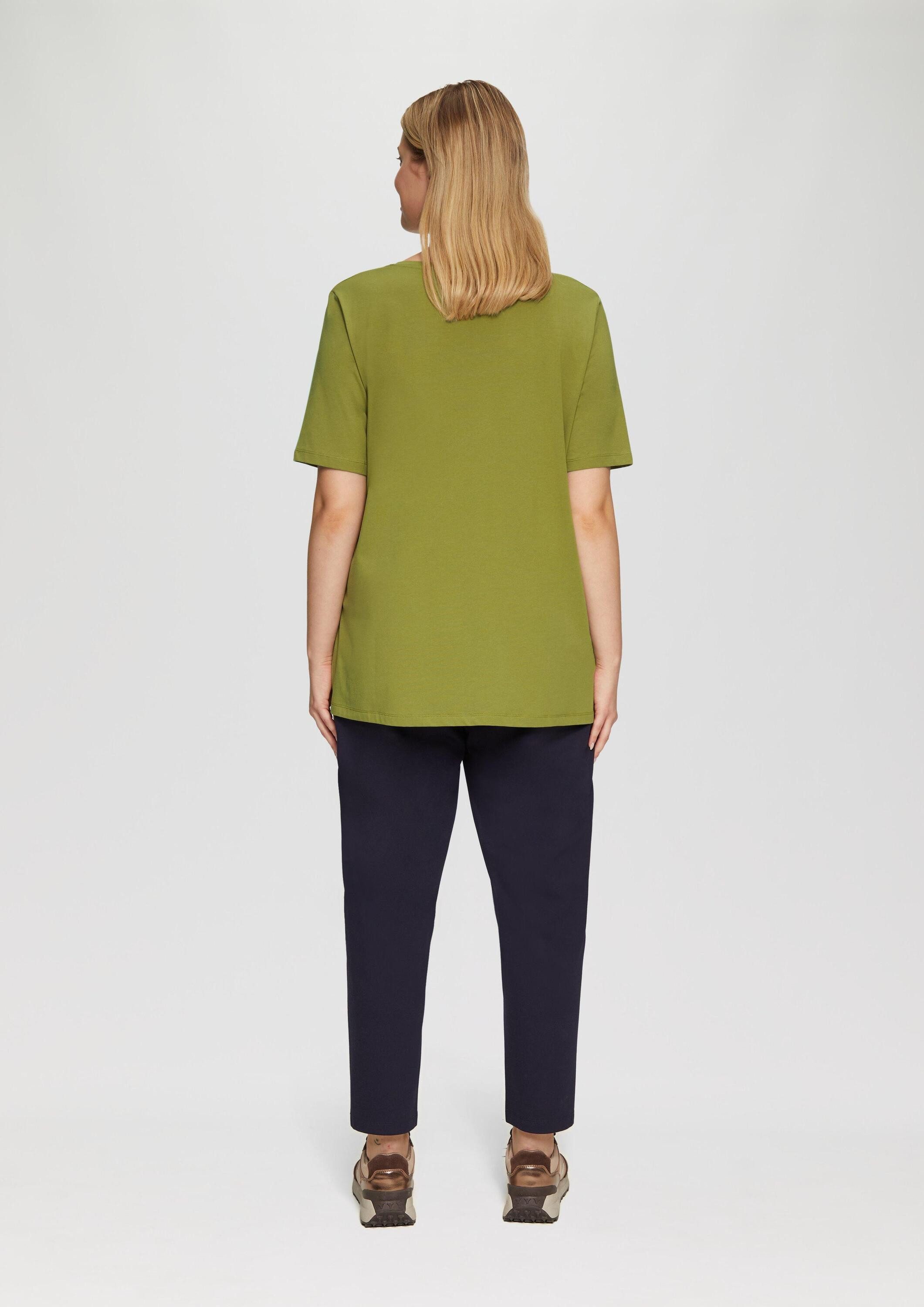 s.Oliver Kurzarmshirt T-Shirt T-Shirt mit V-Ausschnitt