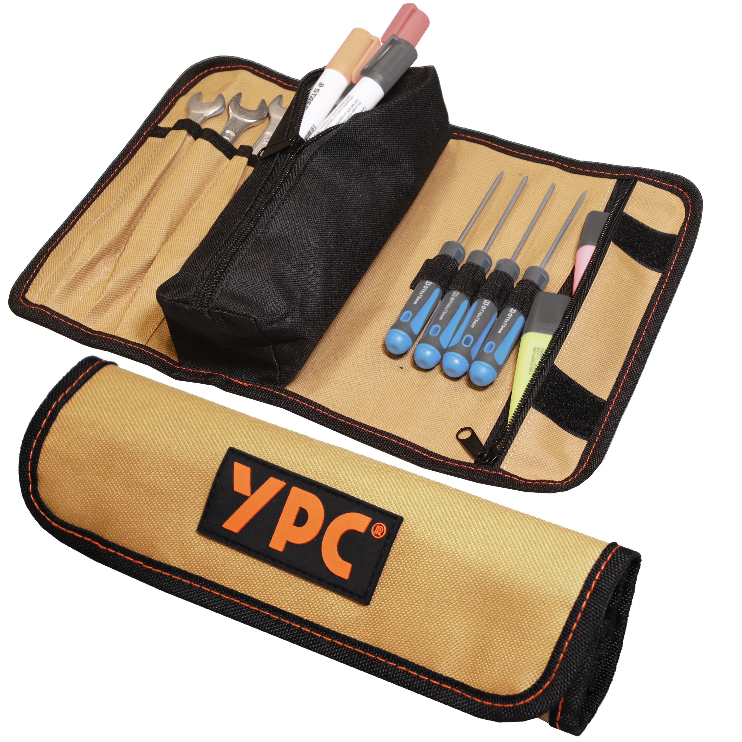 YPC Werkzeugtasche VarioRoll M, 36x25cm, 2 Reißverschlusstaschen