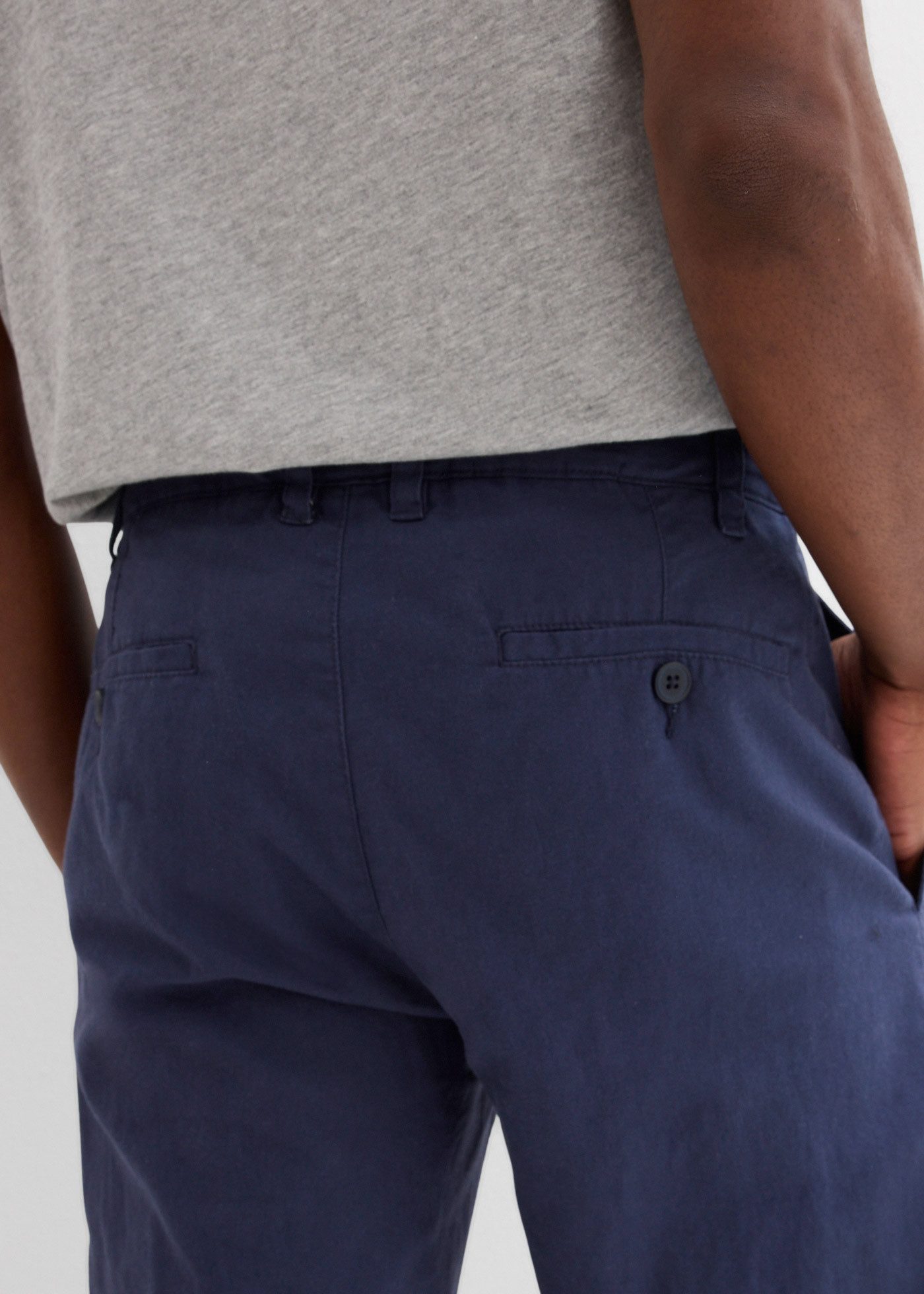 bonprix Chinohose aus Leinen und Baumwolle, Regular Fit, im Chino-Stil