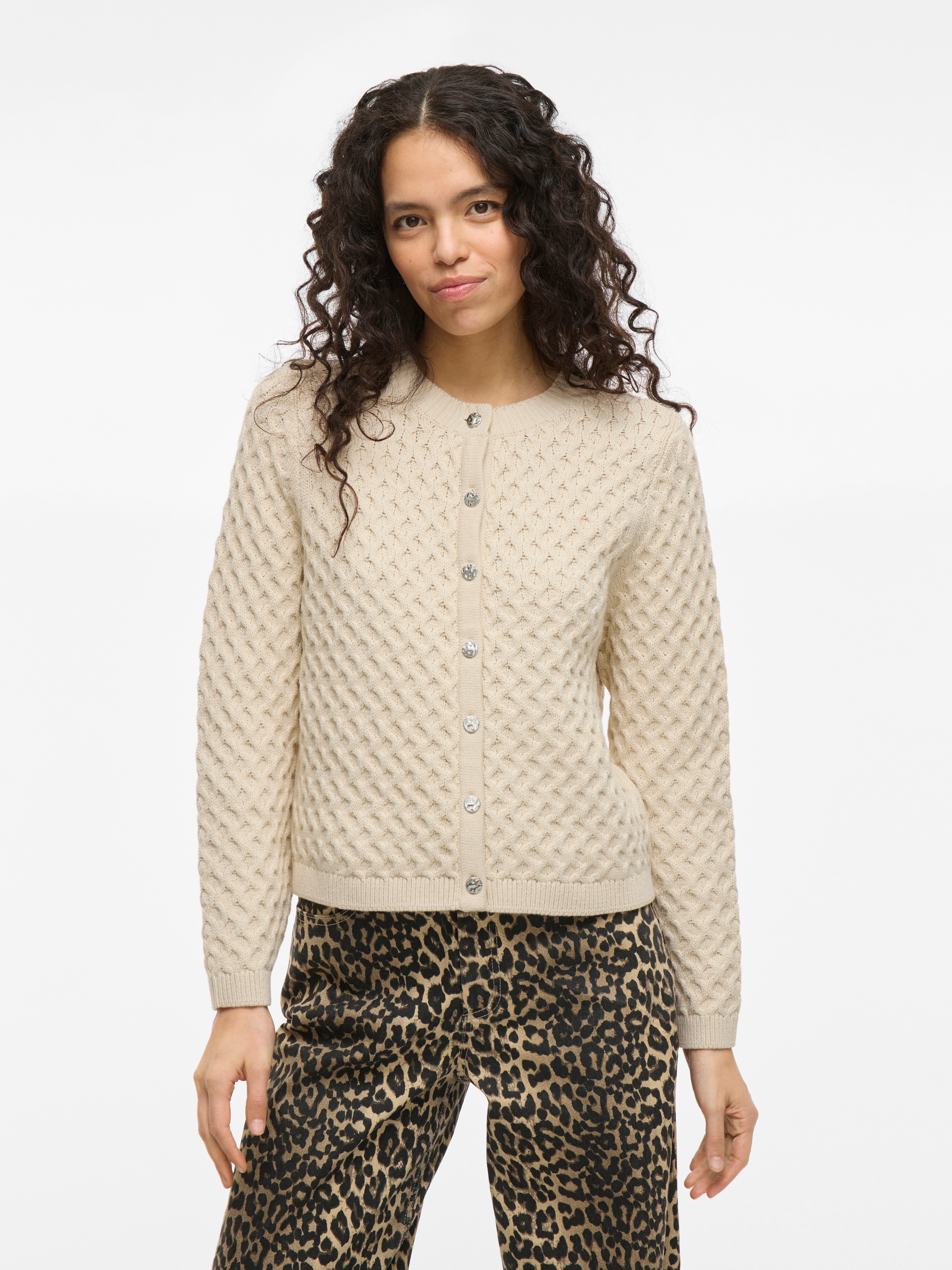 Vila Strickjacke VIKALI L/S O-NECK KNIT BUTTON CARDIGAN günstig online kaufen