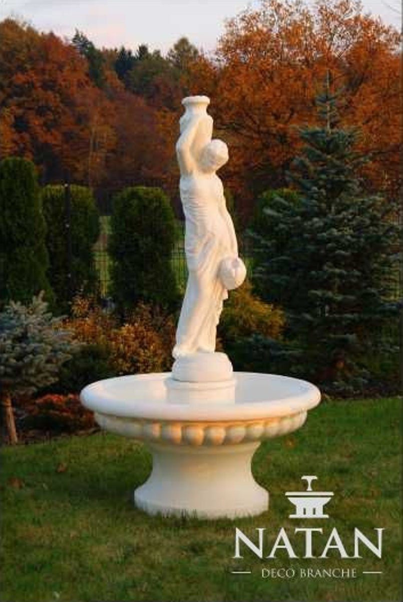 JVmoebel Skulptur Springbrunnen Figur Brunnen Dekoration Garten Fontaine Teich