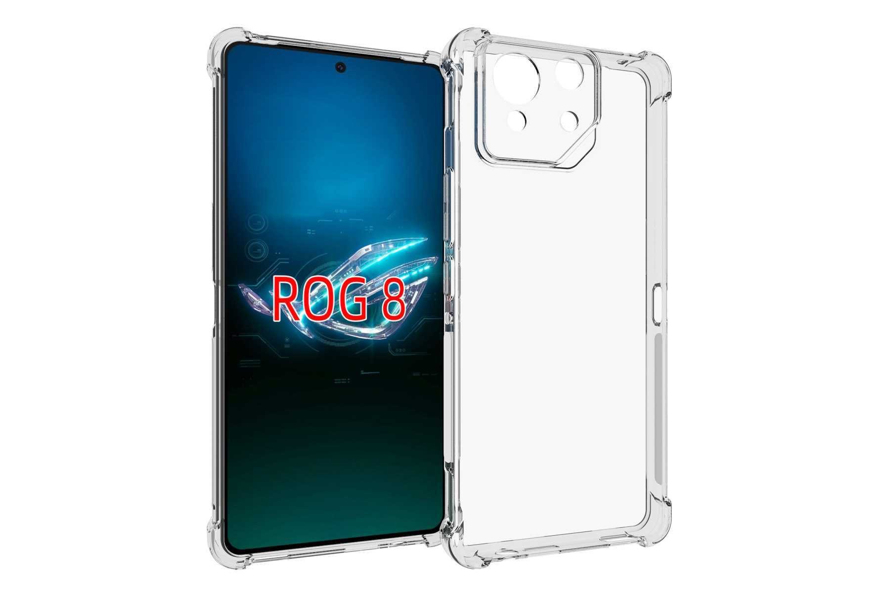 mtb more energy Smartphone-Hülle Clear Armor Case für Asus ROG Phone 8, Transparente TPU Schutzhülle Case Backcover mit Anti-Shock Verstärkung