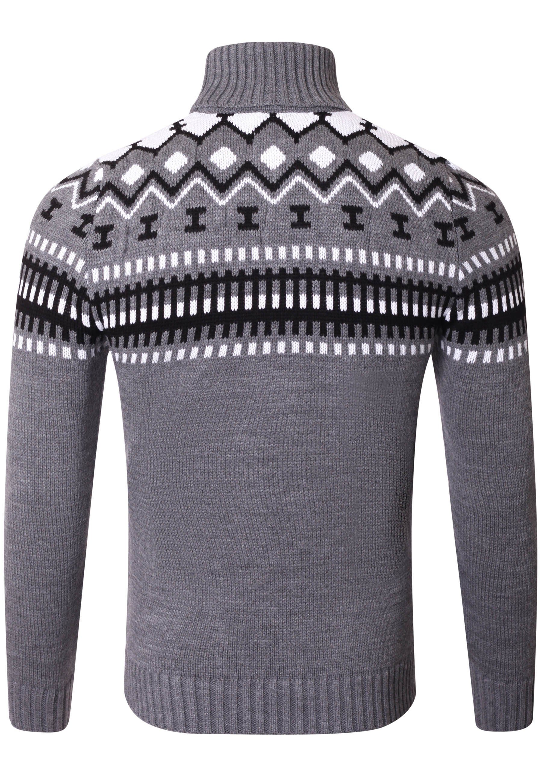 Reslad Strickpullover Reslad Rollkragenpullover Herren Grobstrick günstig online kaufen