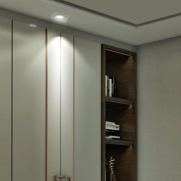 etc-shop LED Einbaustrahler, Leuchtmittel inklusive, Warmweiß, 2er Set Decken Strahler Wohn Bade Zimmer Einbau Lampen ALU Leuchten