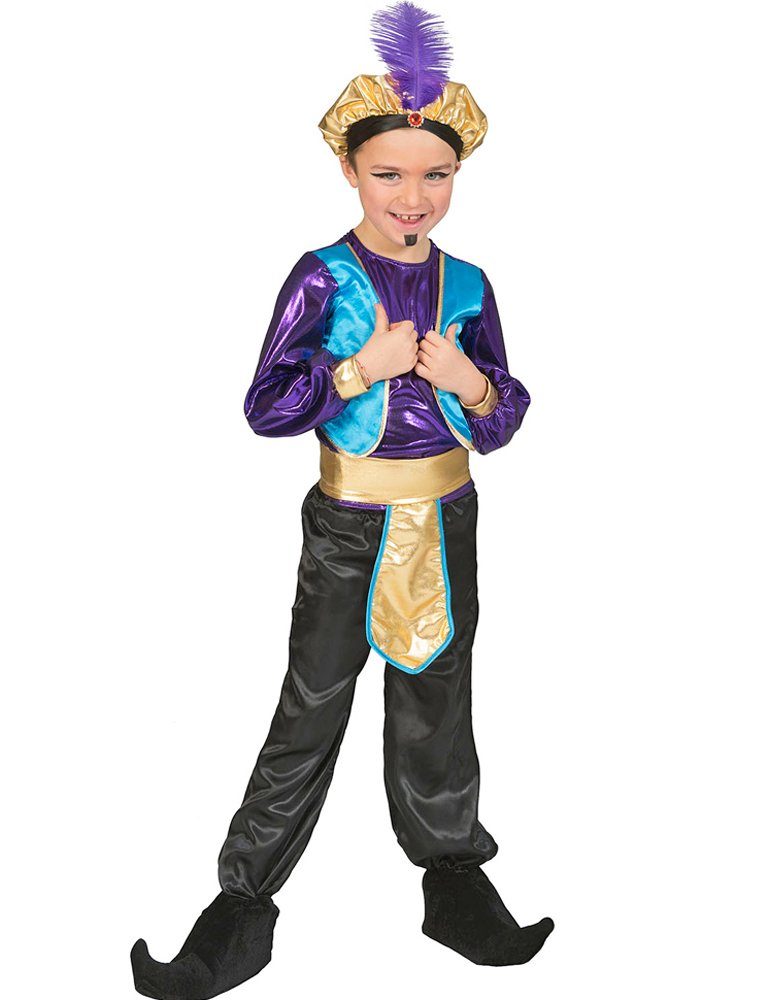Funny Fashion Kostüm Orient Prinz Sultan Munad Kostüm für Jungen -  Märchenhafte Verkleidung für Kinder zu Mottoparty, Kindergeburtstag und  Theater
