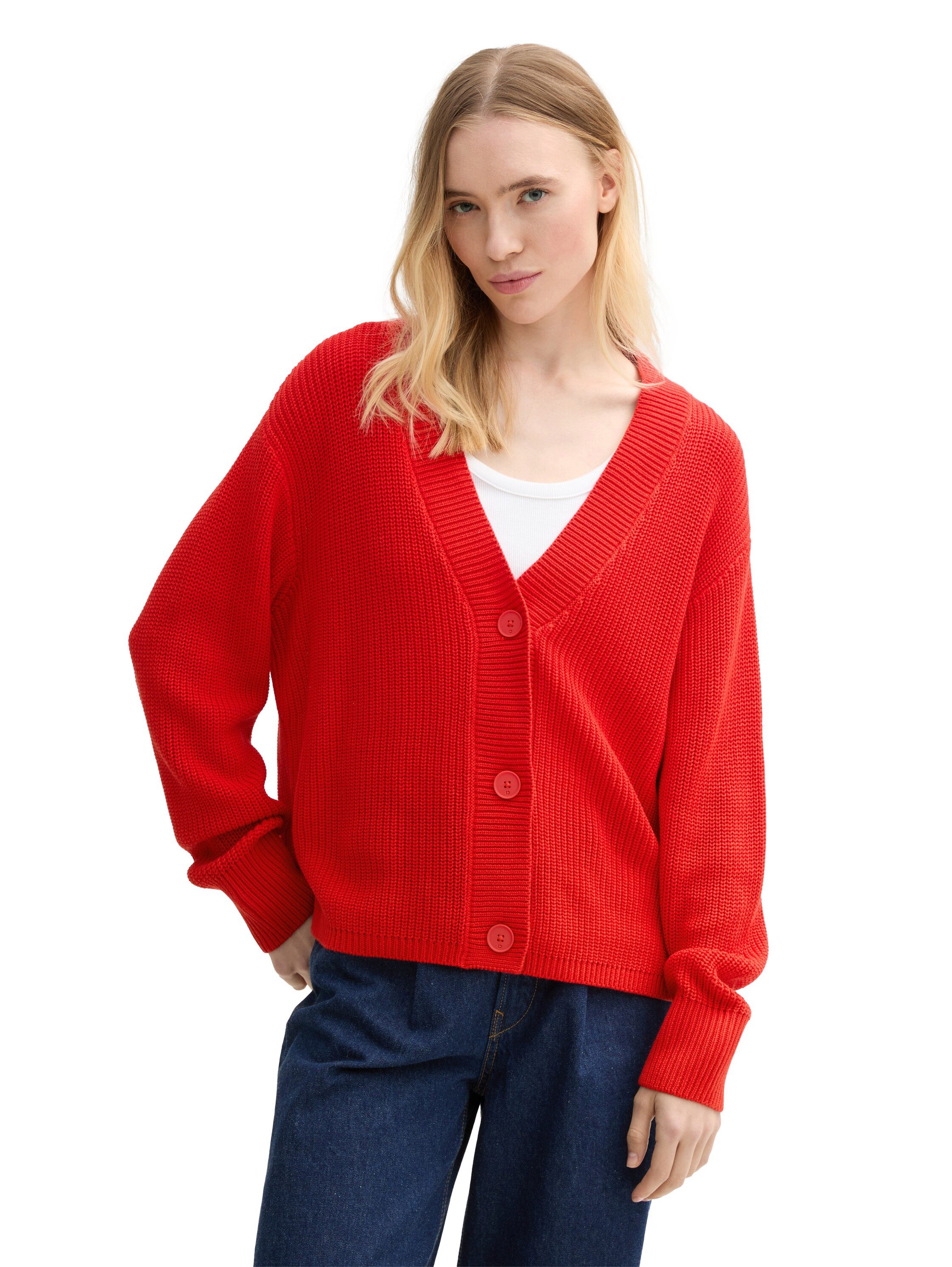 TOM TAILOR Denim Cardigan mit Strickstruktur günstig online kaufen