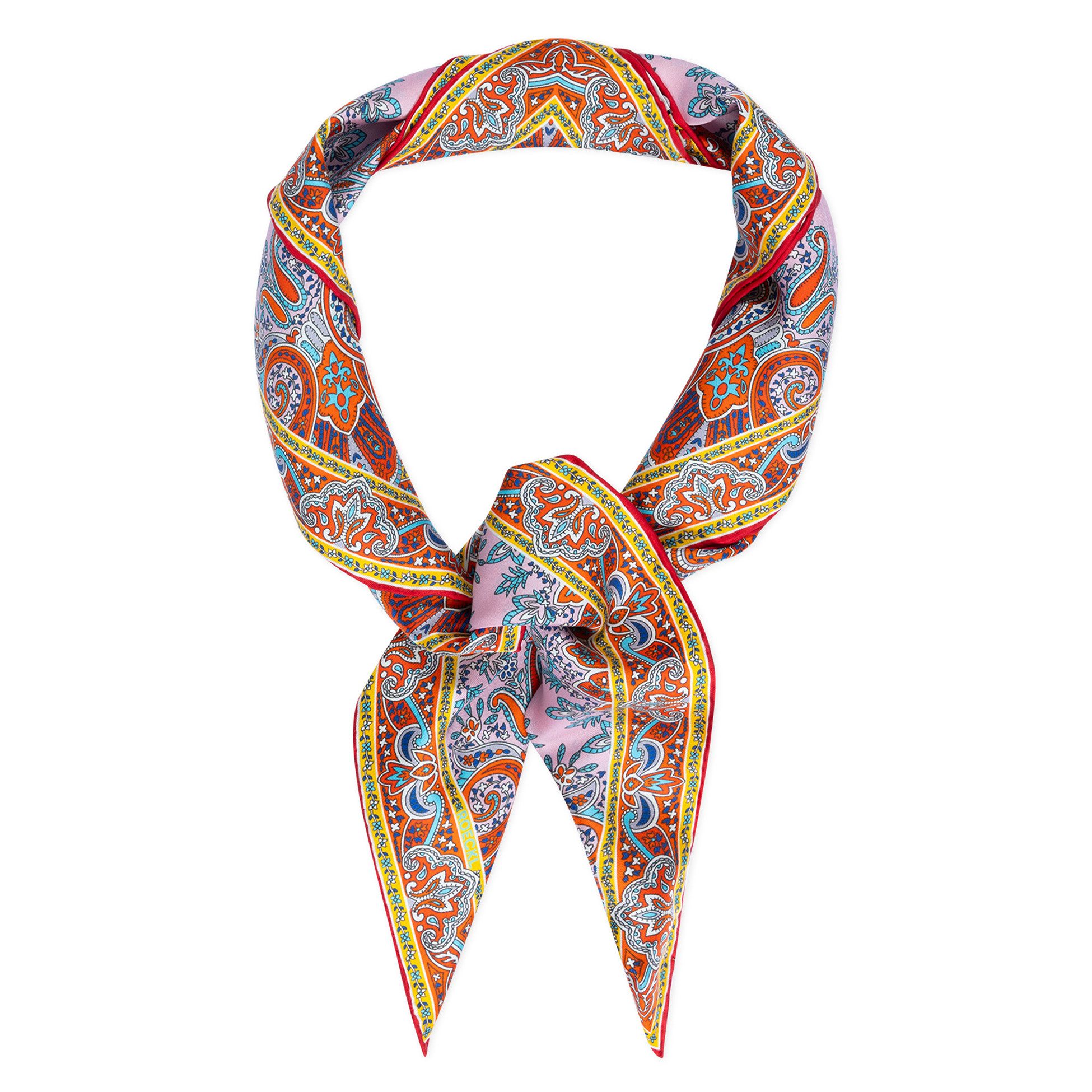 Roeckl Halstuch PAISLEY REFLECTION, Zweiseitig bedrucktes Seidentuch