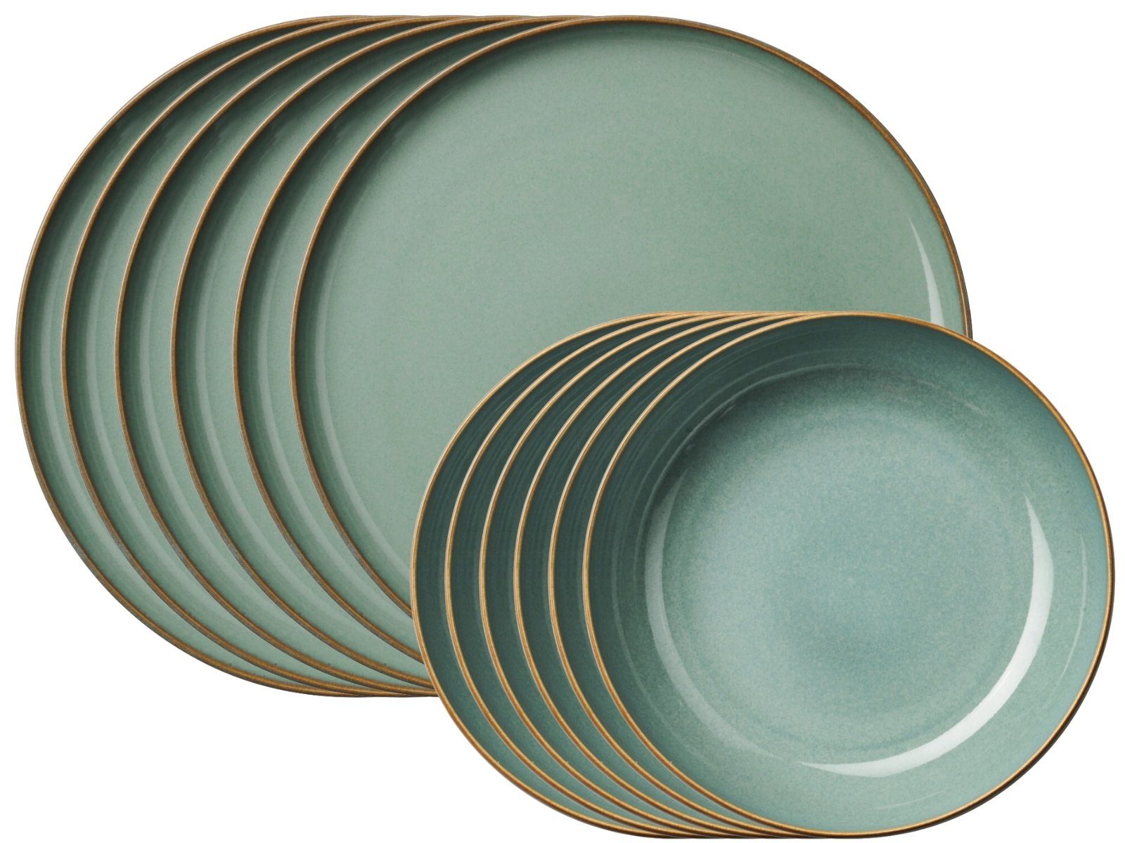 ASA SELECTION Tafelservice SAISONS Tafelset eucalyptus 12tlg, Steinzeug