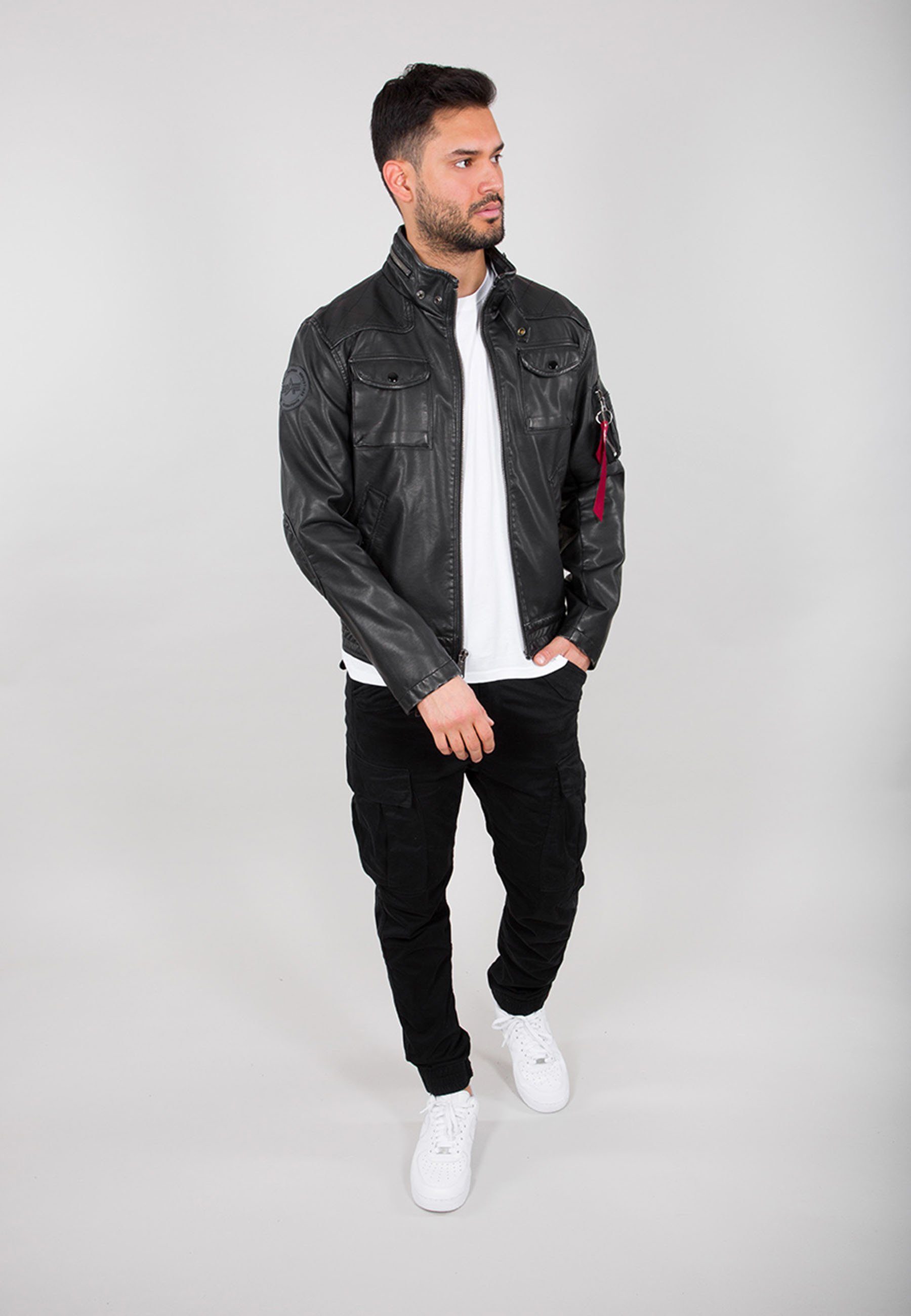 Alpha Industries Air Jackets Faux Industries Leather Men Alpha Lederjacke - & Racer