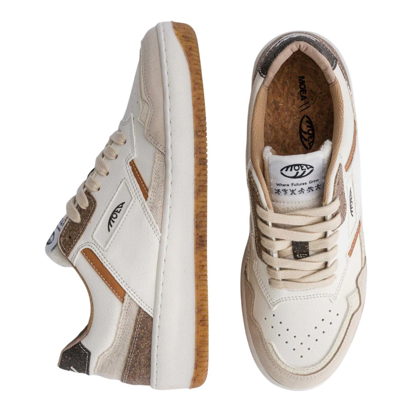Moea Origin - Palm - weiss/braun Sneaker