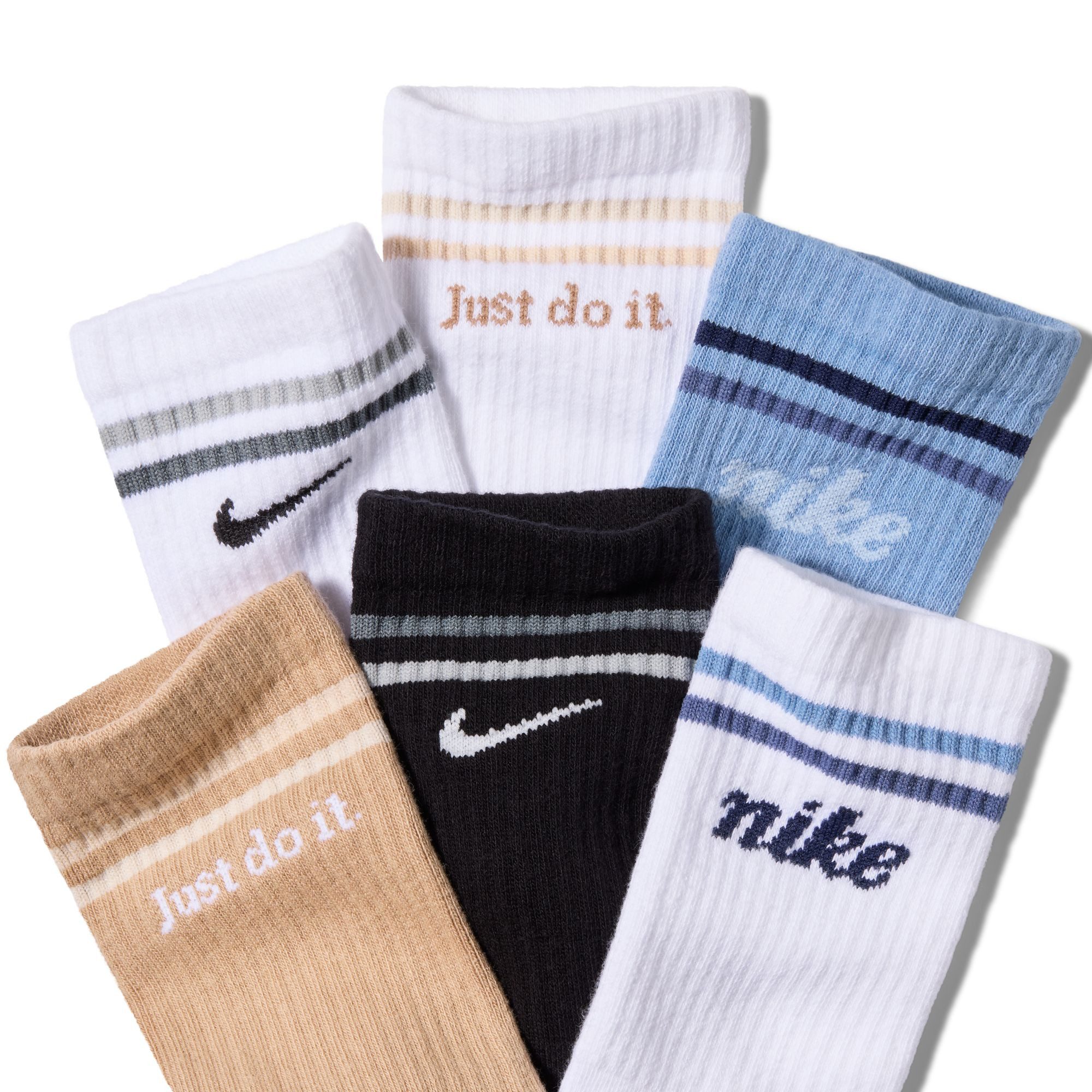 Nike Sportsocken Y NK ED CSH CRW 6P-144 LFESTYL (6-Paar) Für Kinder und Jugendliche