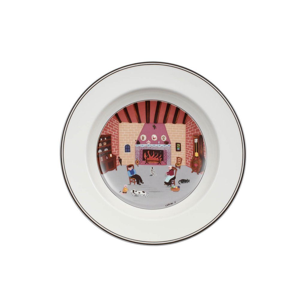 Villeroy & Boch Suppenteller DesignNaif Suppenteller, (1 St), Premium Porcelain, mikrow.- & spülm.sicher, Made in Germany