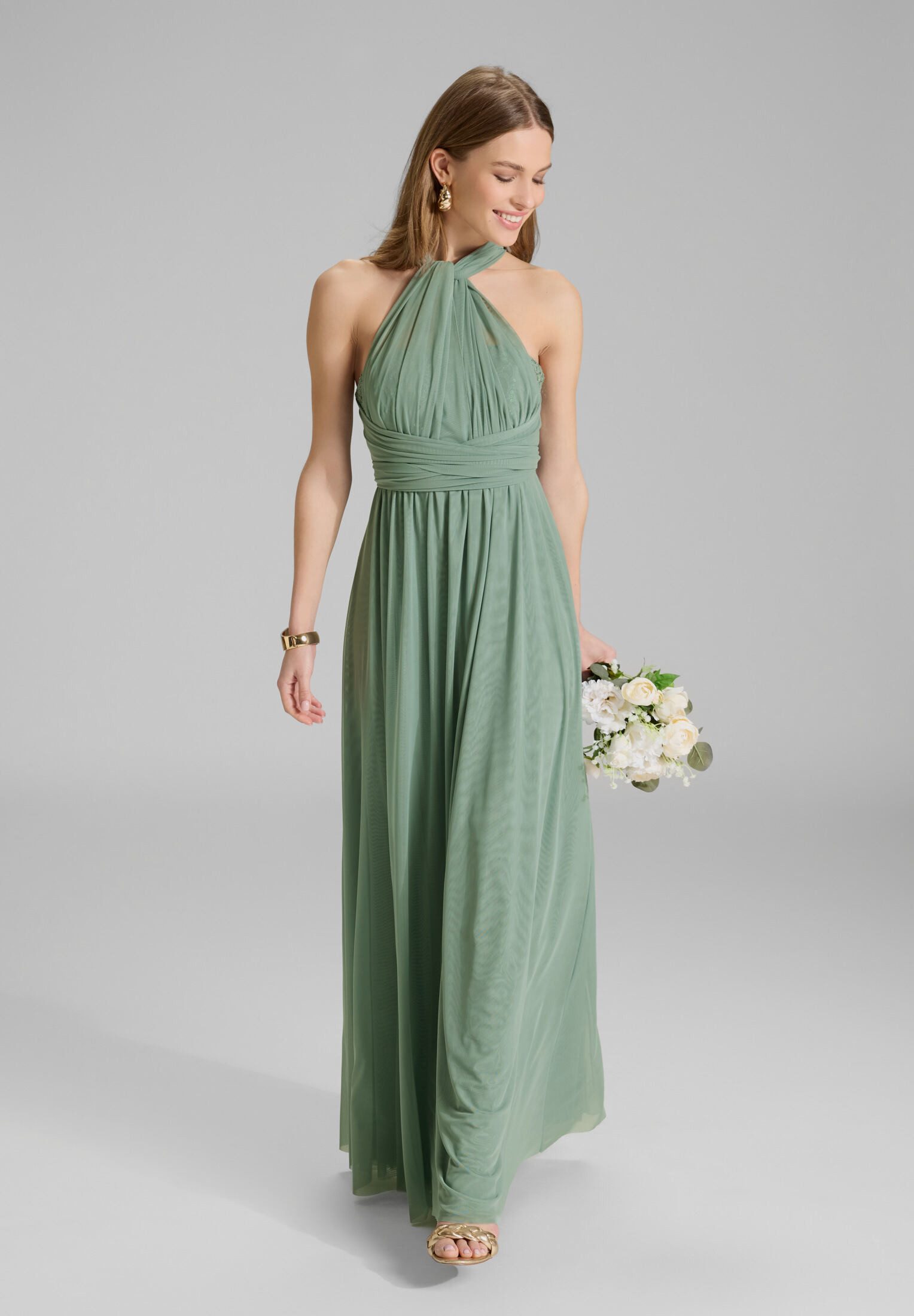 SWING Abendkleid Figurbetonte Passform mit fließendem Rockteil günstig online kaufen