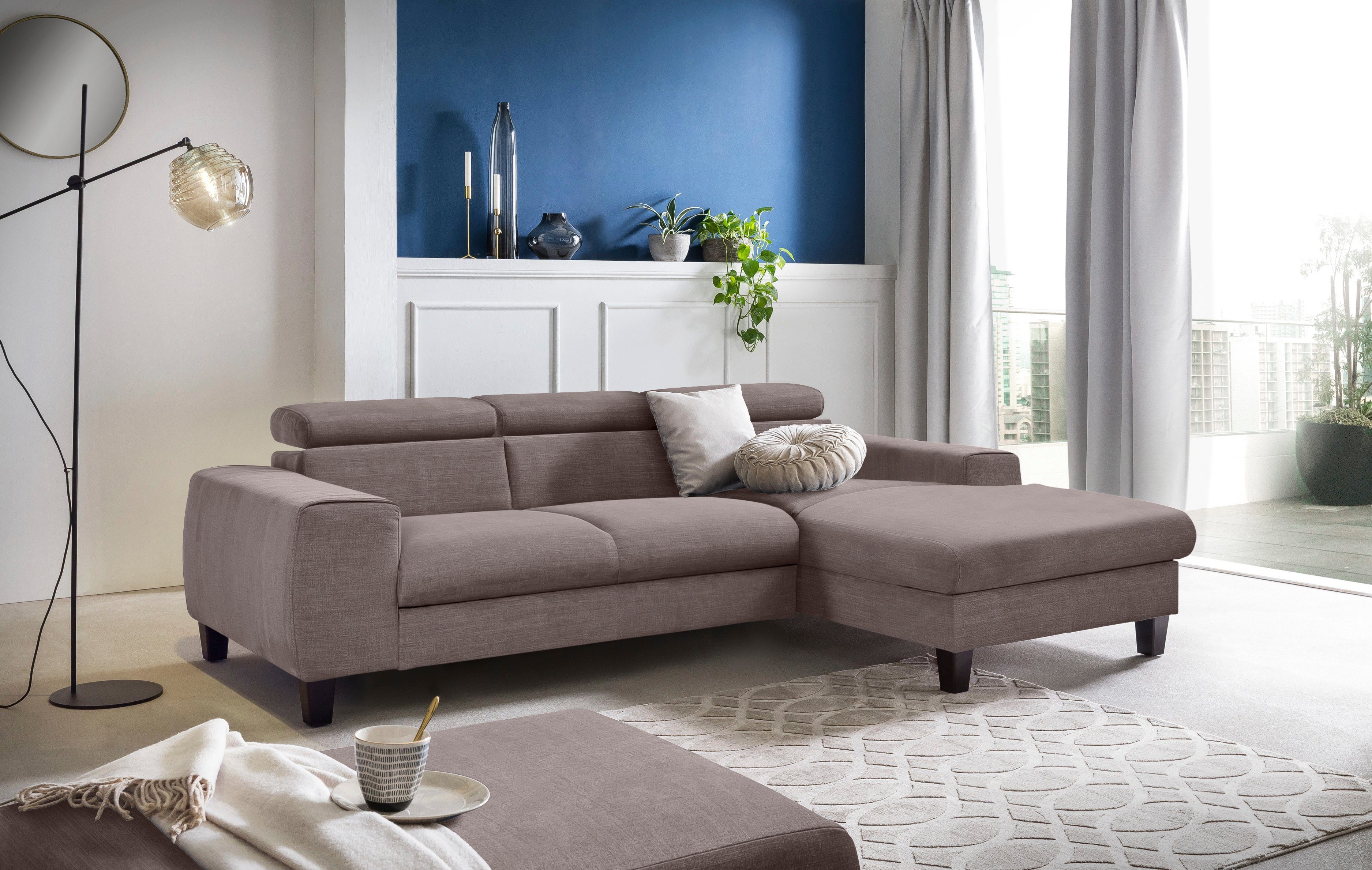 COTTA Ecksofa Morven L-Form mit Kopfteilverstellung, günstig online kaufen