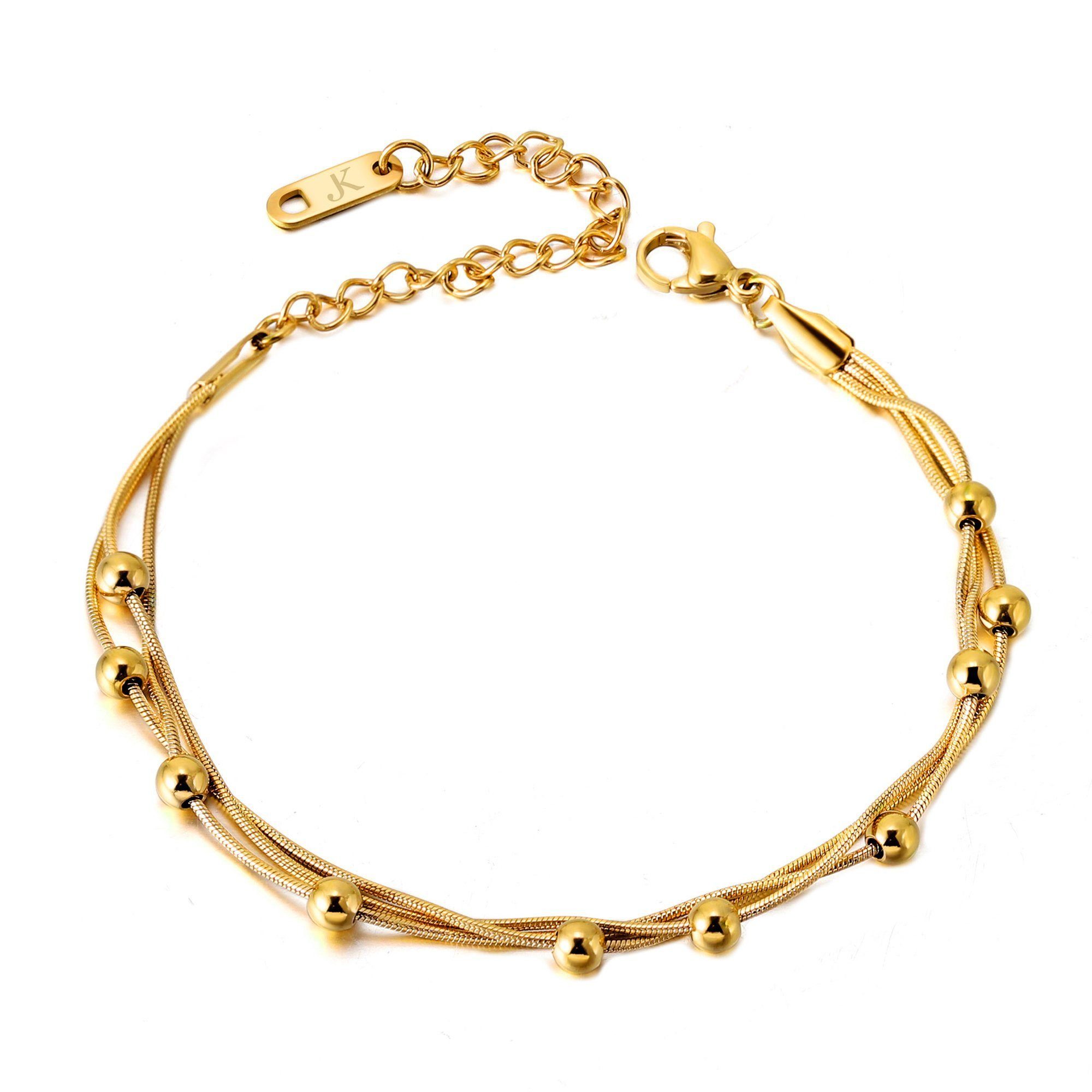 Kim Johanson Armband Dream (1-tlg), mit Kugeln aus Edelstahl Gold