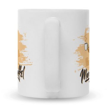 GRAVURZEILE Tasse mit Spruch - Morgenmuffel, Farbe: Weiß