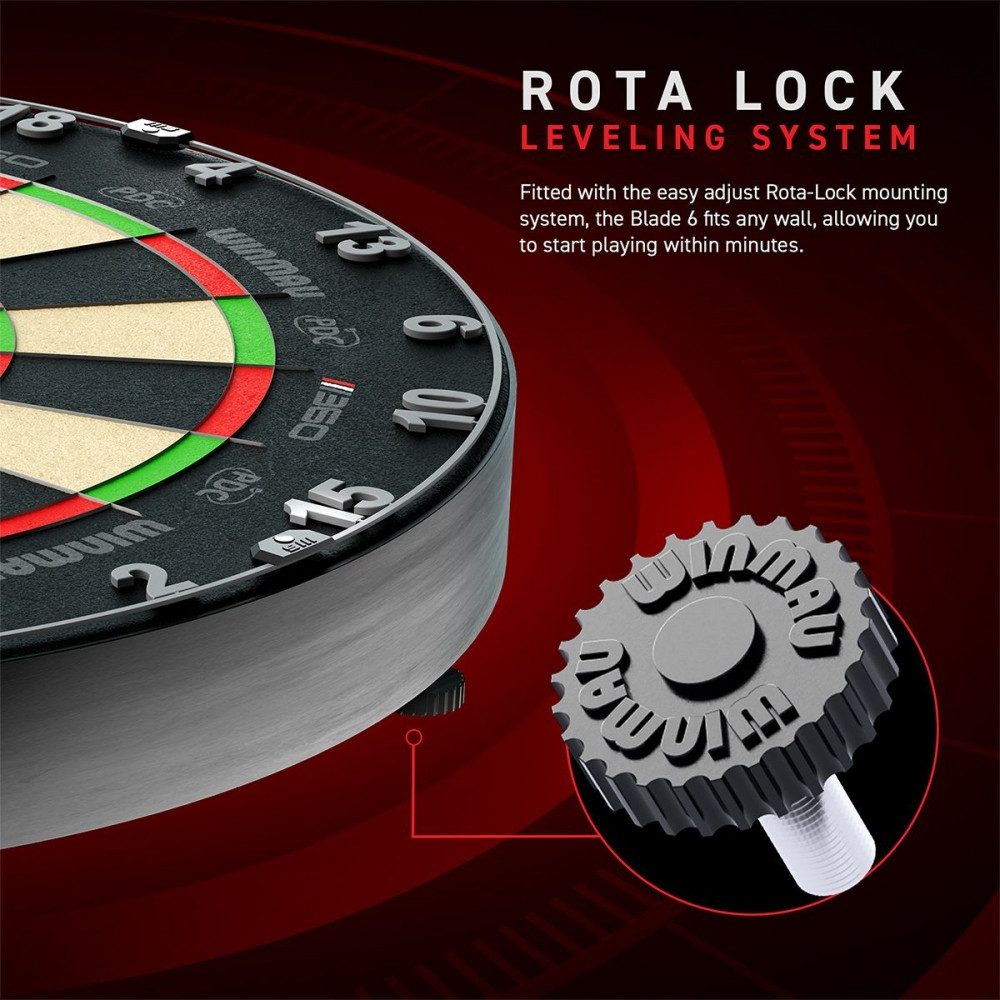 Winmau Dartscheibe, (Dartboard, Offizielles PDC-Dartboard), Innovatives 360°-Design